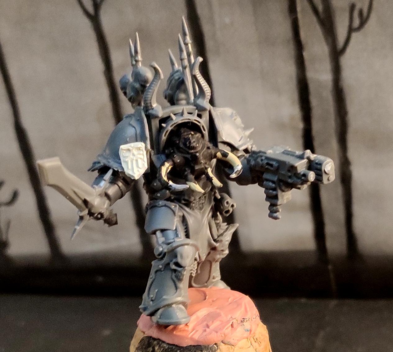 Champion, Chaos, Chaos Space Marines, Combiweapon, Conversion, Heresy, Heretic Astartes, Infantry, Kitbash, Power Sword, Terminator Armor, Traitor Legions, Warhammer 40,000, Work In Progress