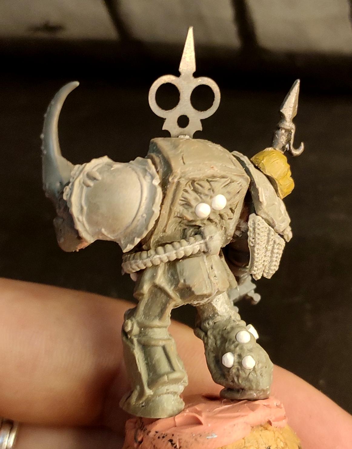 Casting, Chaos, Chaos Space Marines, Conversion, Death Guard, Heresy, Heretic Astartes, Infantry, Kitbash, Mutation, Plague Marines, Putty, Sculpting, Tentacle, Terminator Armor, Traitor Legions, Warhammer 40,000, Work In Progress