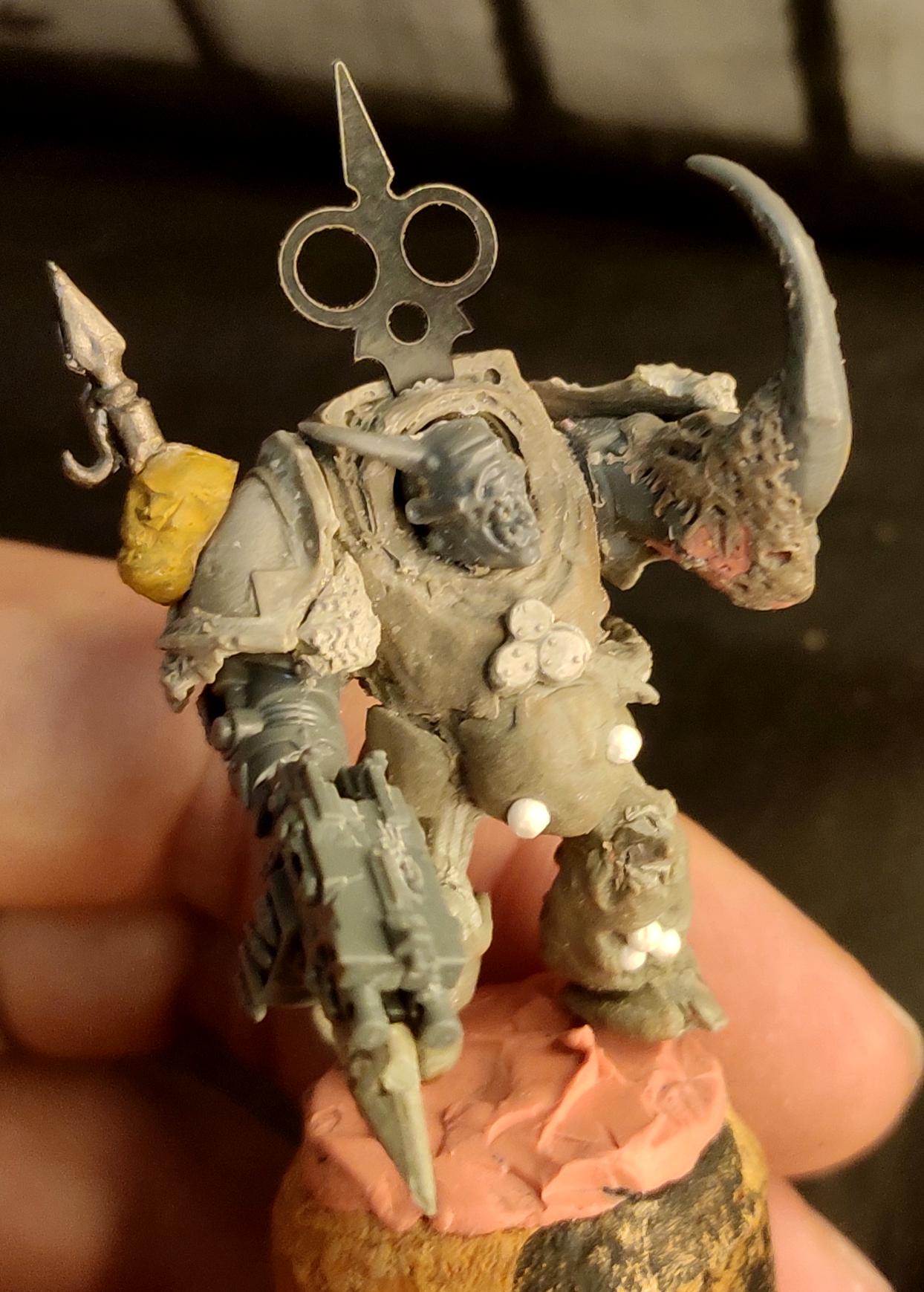 Casting, Chaos, Chaos Space Marines, Conversion, Death Guard, Heresy, Heretic Astartes, Infantry, Kitbash, Mutation, Plague Marines, Putty, Sculpting, Stormbolter, Tentacle, Terminator Armor, Traitor Legions, Warhammer 40,000, Work In Progress
