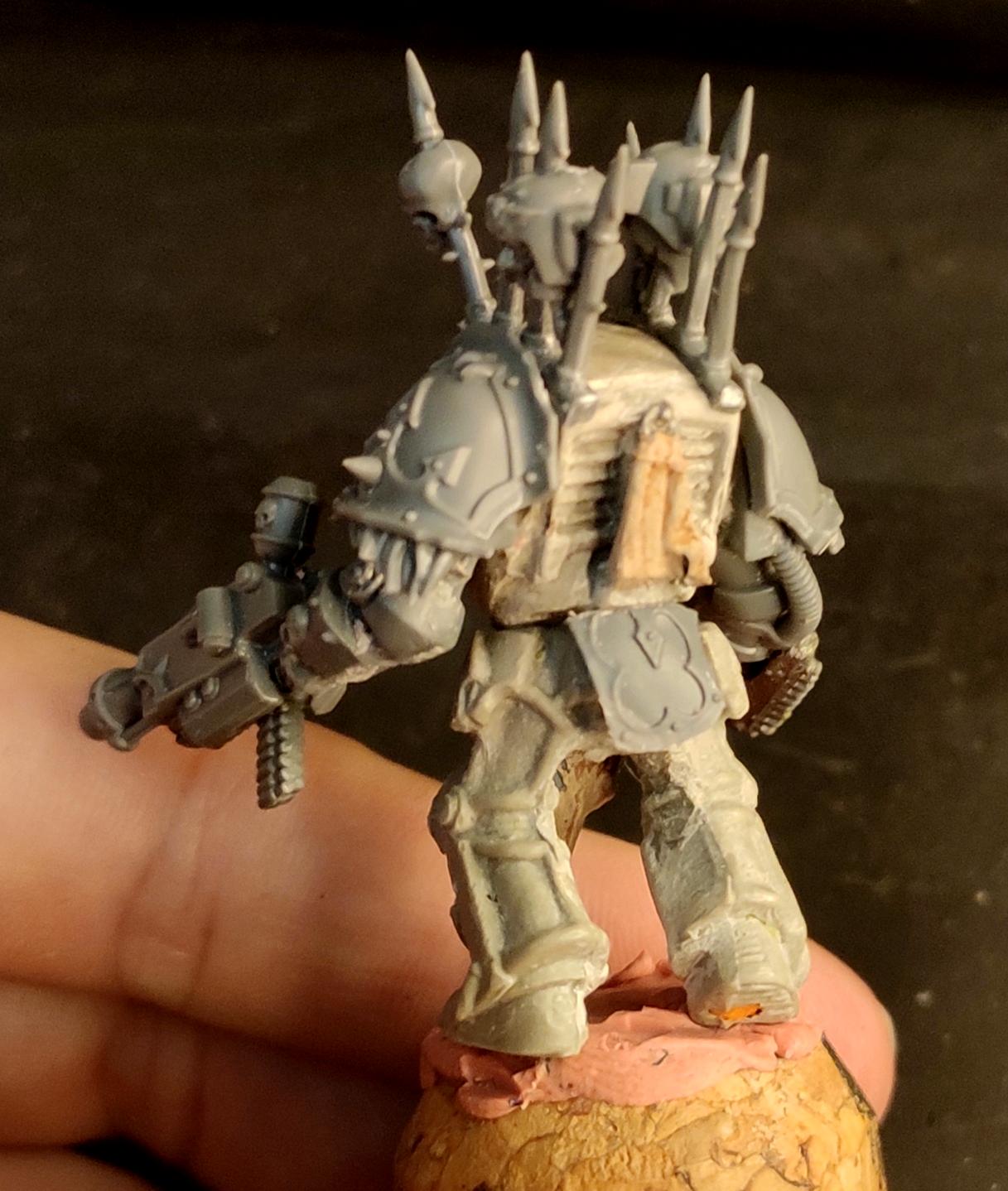 Casting, Chain Fist, Chaos, Chaos Space Marines, Combiweapon, Conversion, Heresy, Heretic Astartes, Infantry, Kitbash, Night Lords, Putty, Terminator Armor, Traitor Legions, Warhammer 40,000, Work In Progress