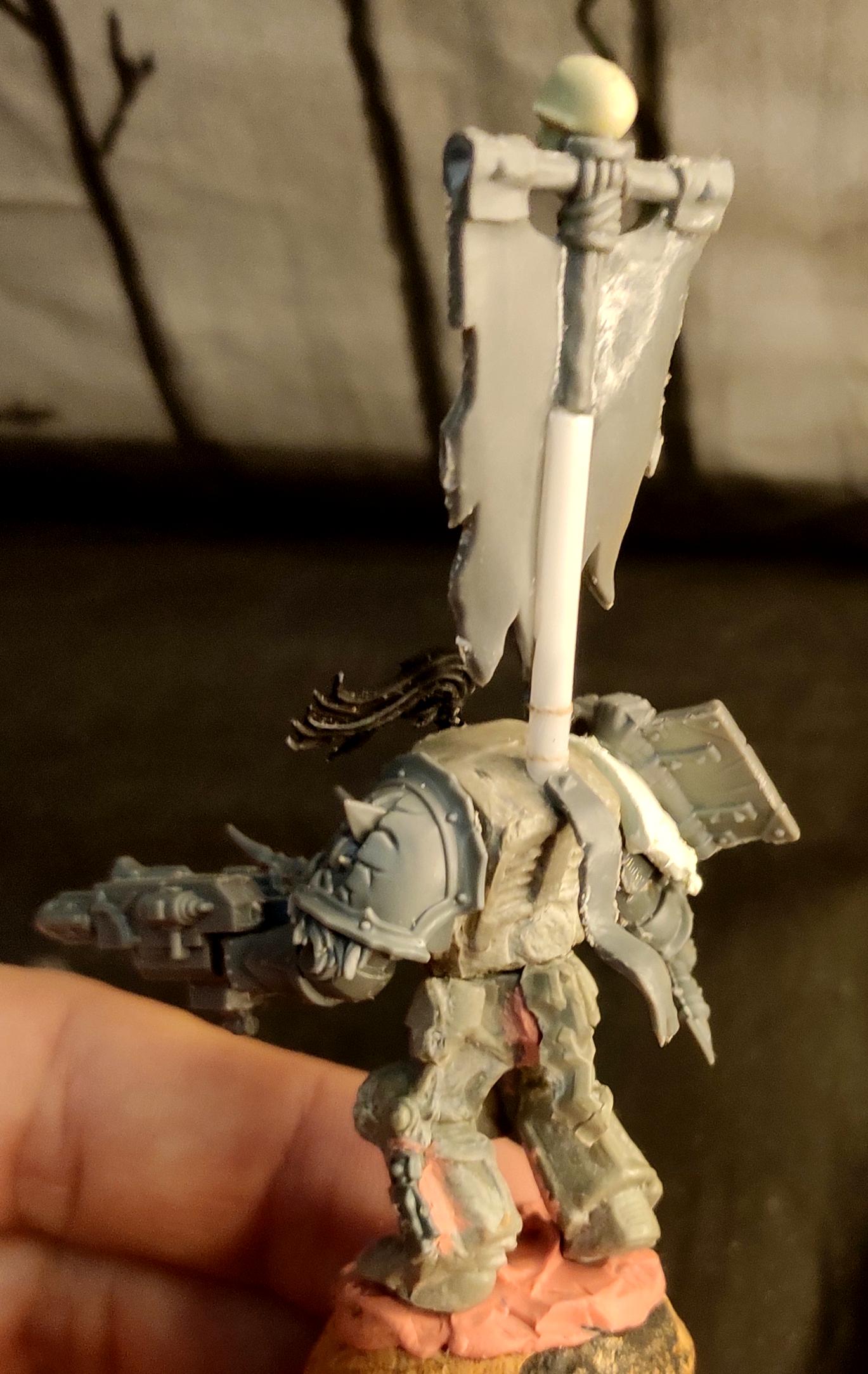 Anointed, Banner, Casting, Chaos, Chaos Space Marines, Conversion, Heresy, Heretic Astartes, Infantry, Kitbash, Putty, Terminator Armor, Traitor Legions, Warhammer 40,000, Word Beares, Work In Progress