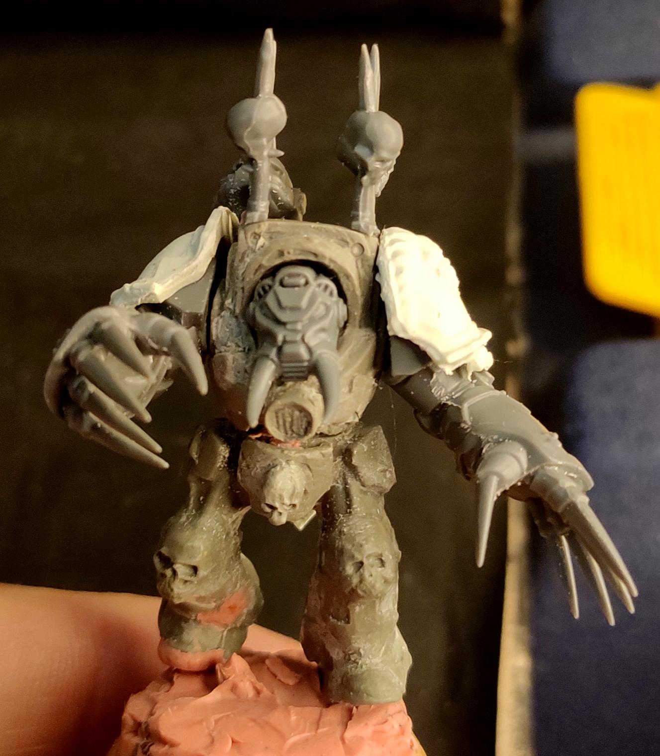 Casting, Chaos, Chaos Space Marines, Conversion, Heresy, Heretic Astartes, Infantry, Kitbash, Lightning Claws, Putty, Terminator Armor, Traitor Legions, Warhammer 40,000, Work In Progress