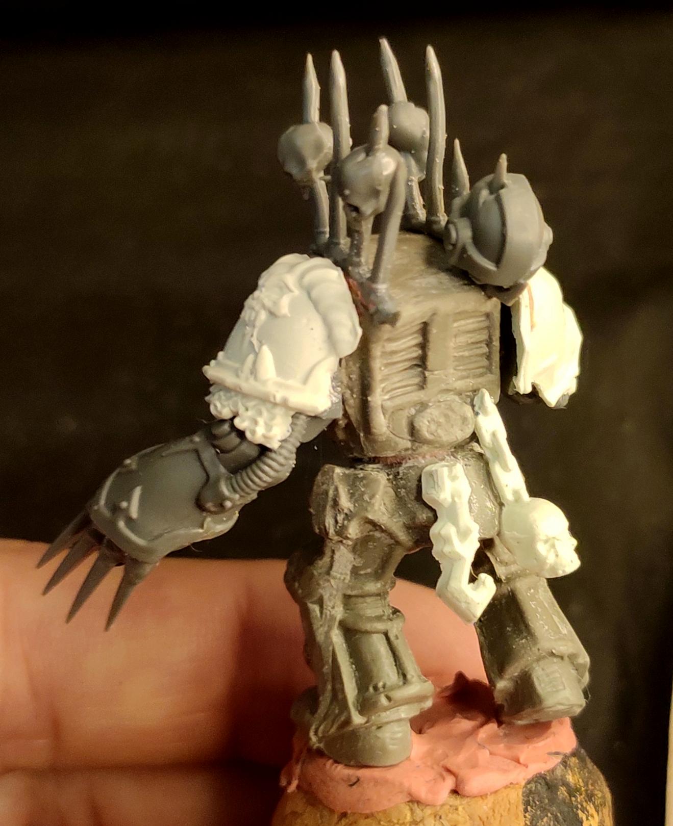 Casting, Chaos, Chaos Space Marines, Conversion, Heresy, Heretic Astartes, Infantry, Kitbash, Lightning Claws, Putty, Terminator Armor, Traitor Legions, Warhammer 40,000, Work In Progress