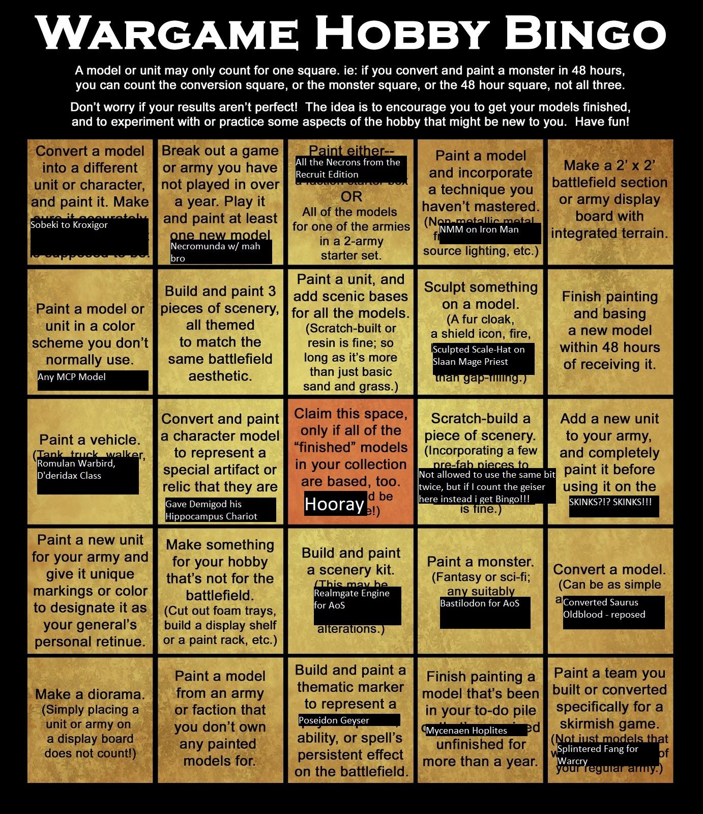 Hobby Bingo, Hobby Bingo 2020