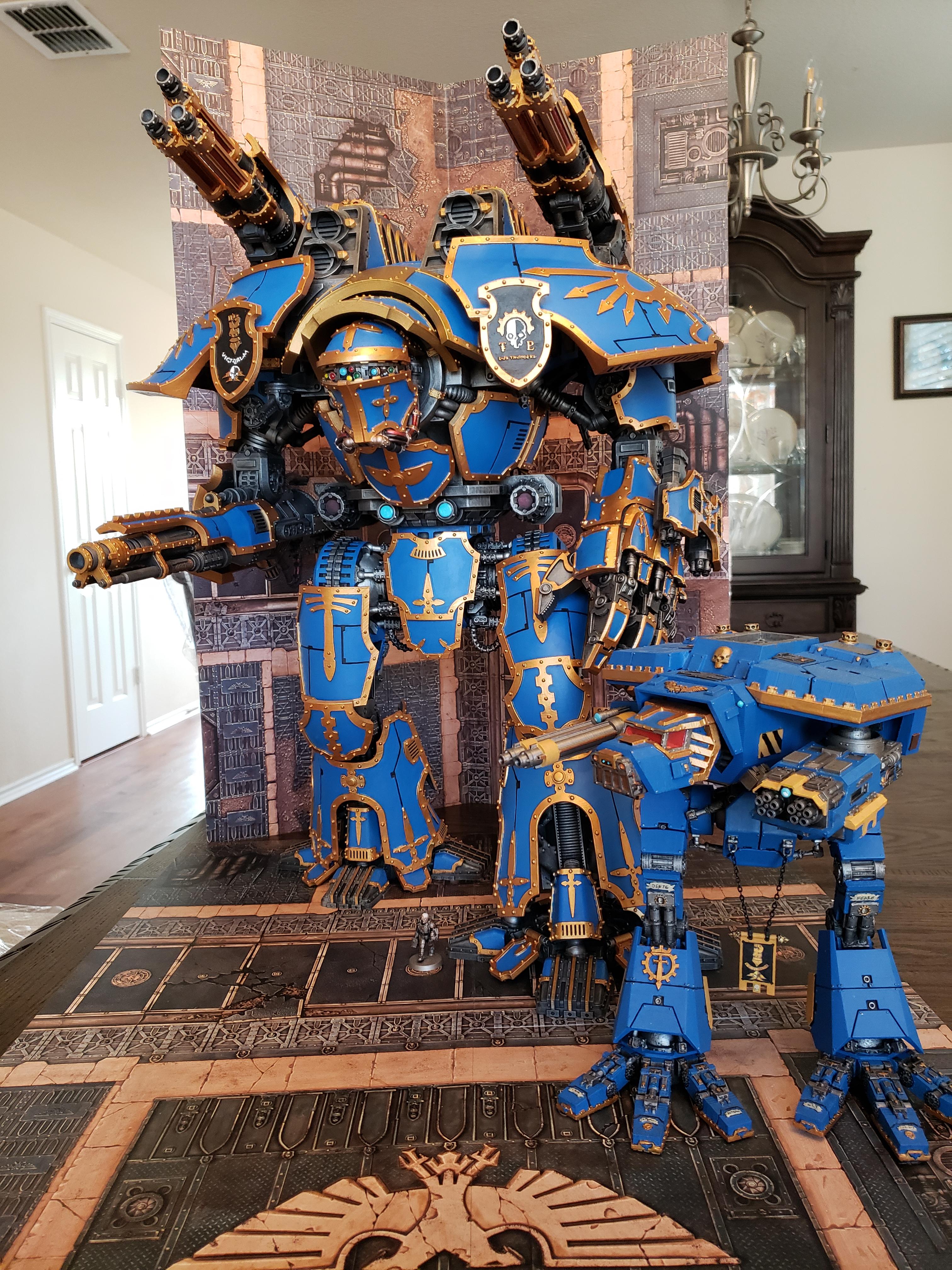 Warlord Titan and Warhound Titan - both printed in 2020