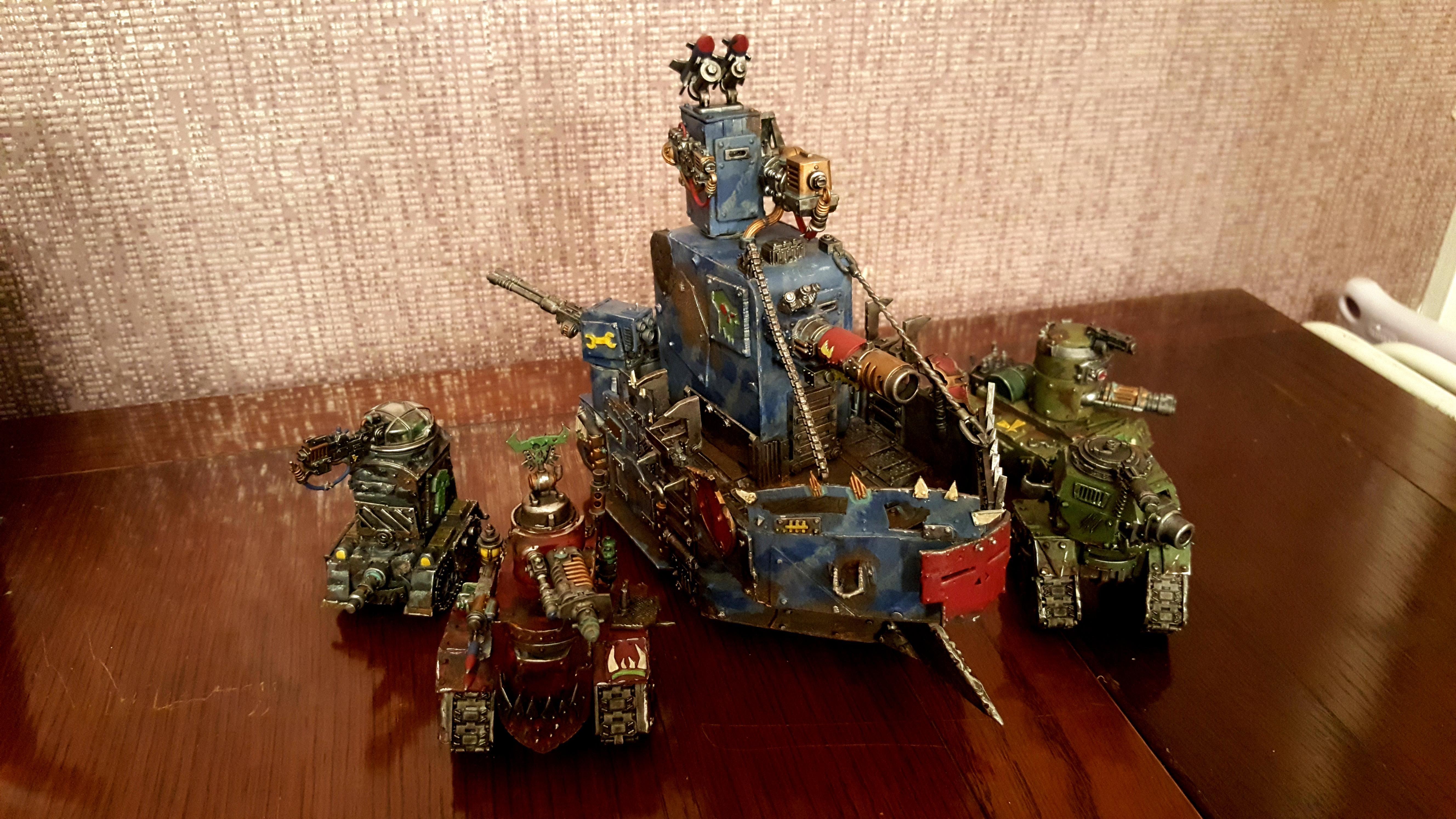 Gretchin, Grot-tank, Grots, Kitbash, Mega Tank, Mega-tank, Orks, Tank