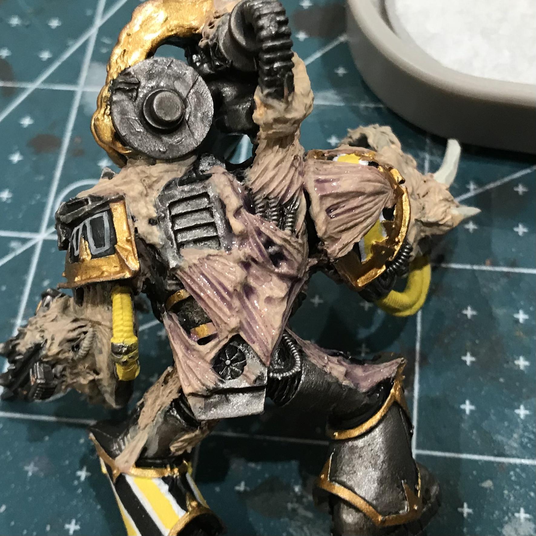 Conversion, Flesh, Iron Warriors, Kitbash, Metal, Obliterators, Work In Progress