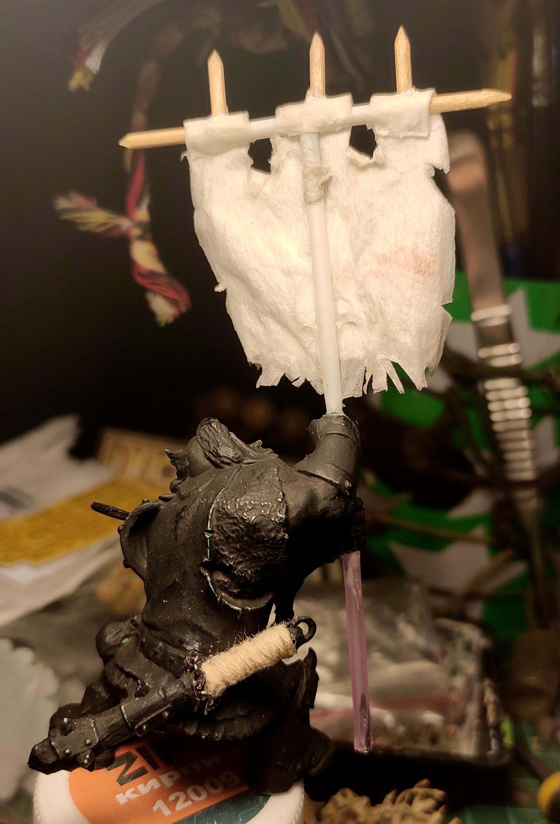 Banner, Conversion, Fantasy Battles, From Russia, Infantry, Mace, Orcs, Regiment, Scratch Build, Standart, Technolog, Tehnolog, Work In Progress