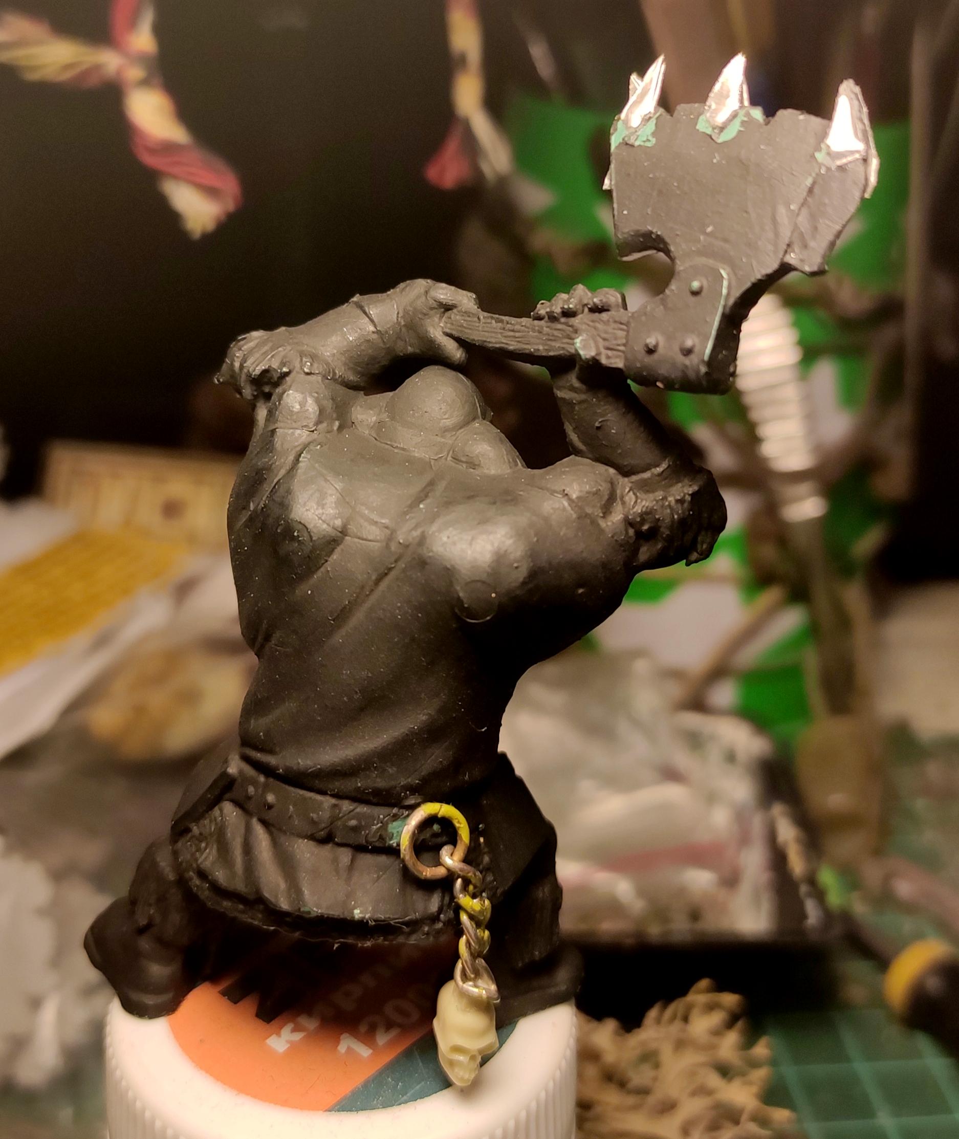Axe, Conversion, Fantasy Battles, From Russia, Great Weapon, Infantry, Orcs, Regiment, Technolog, Tehnolog, Trophy, Work In Progress