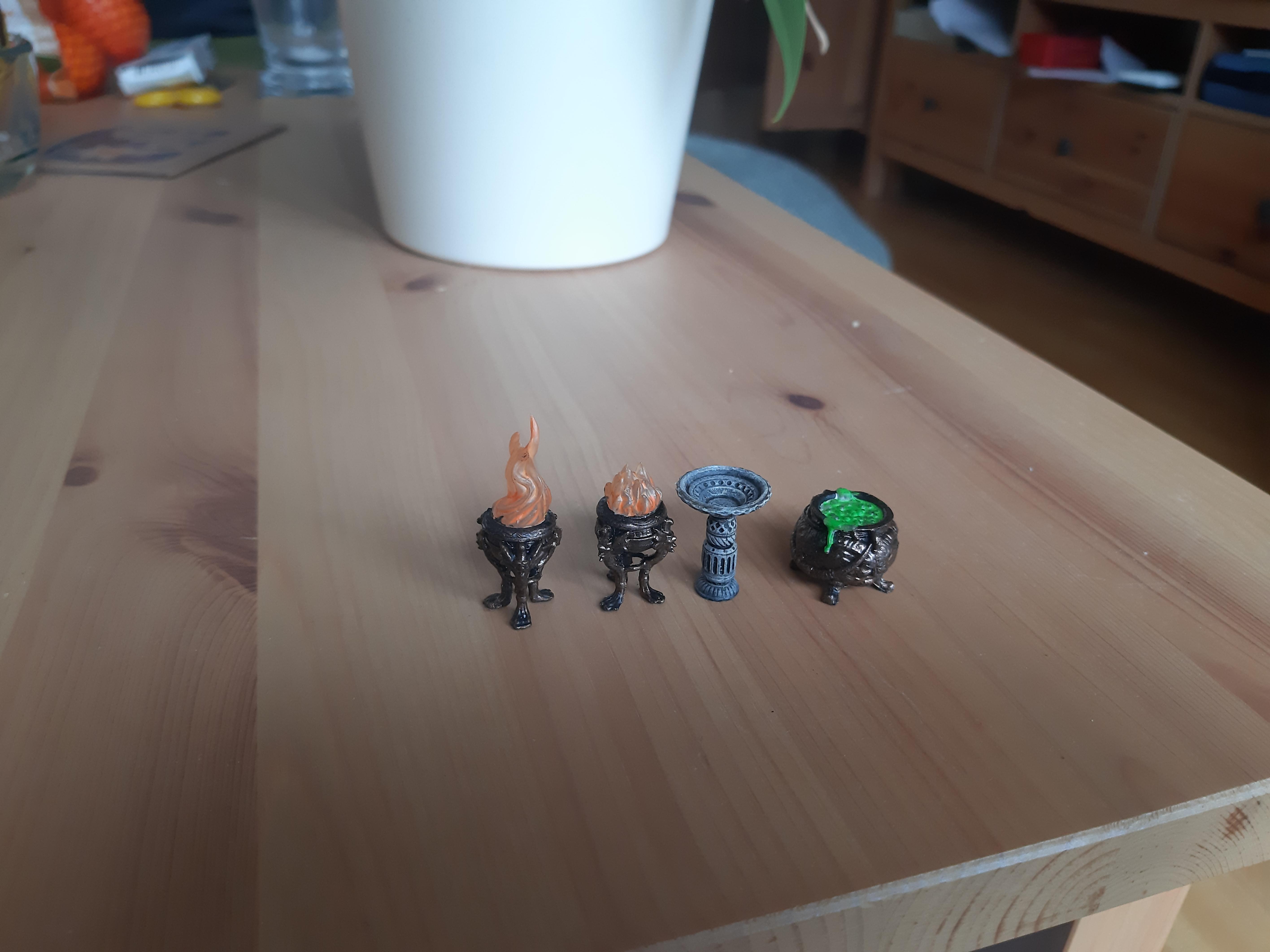 Braziers, Offering Bowl and Couldron