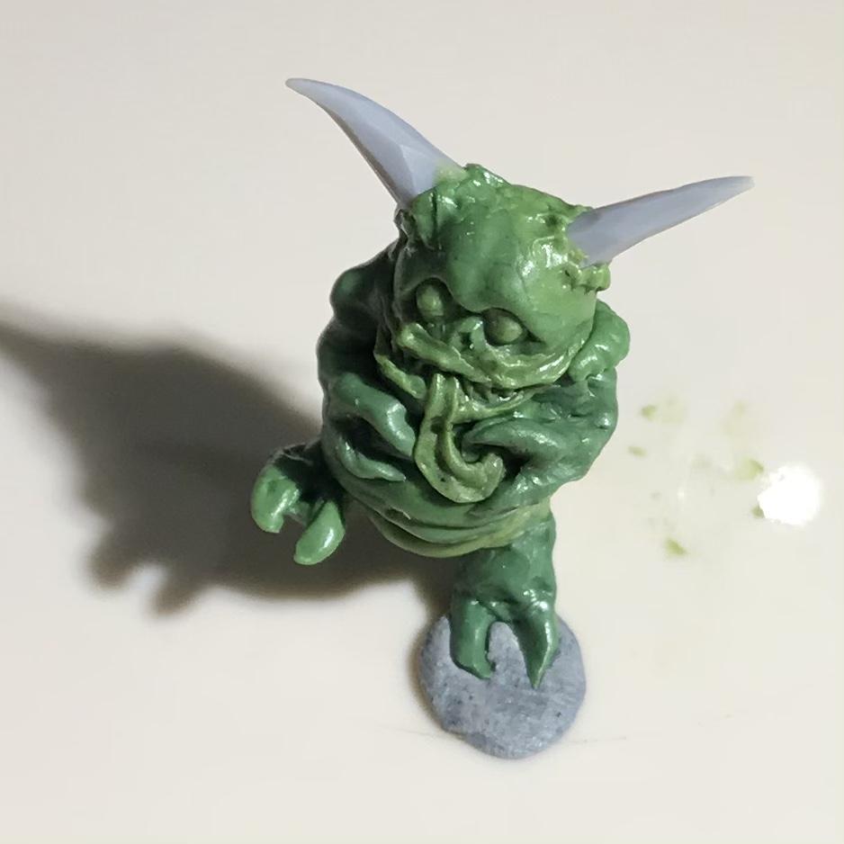 Greenstuff, Nurgle, Nurgling, Practice, Sprue