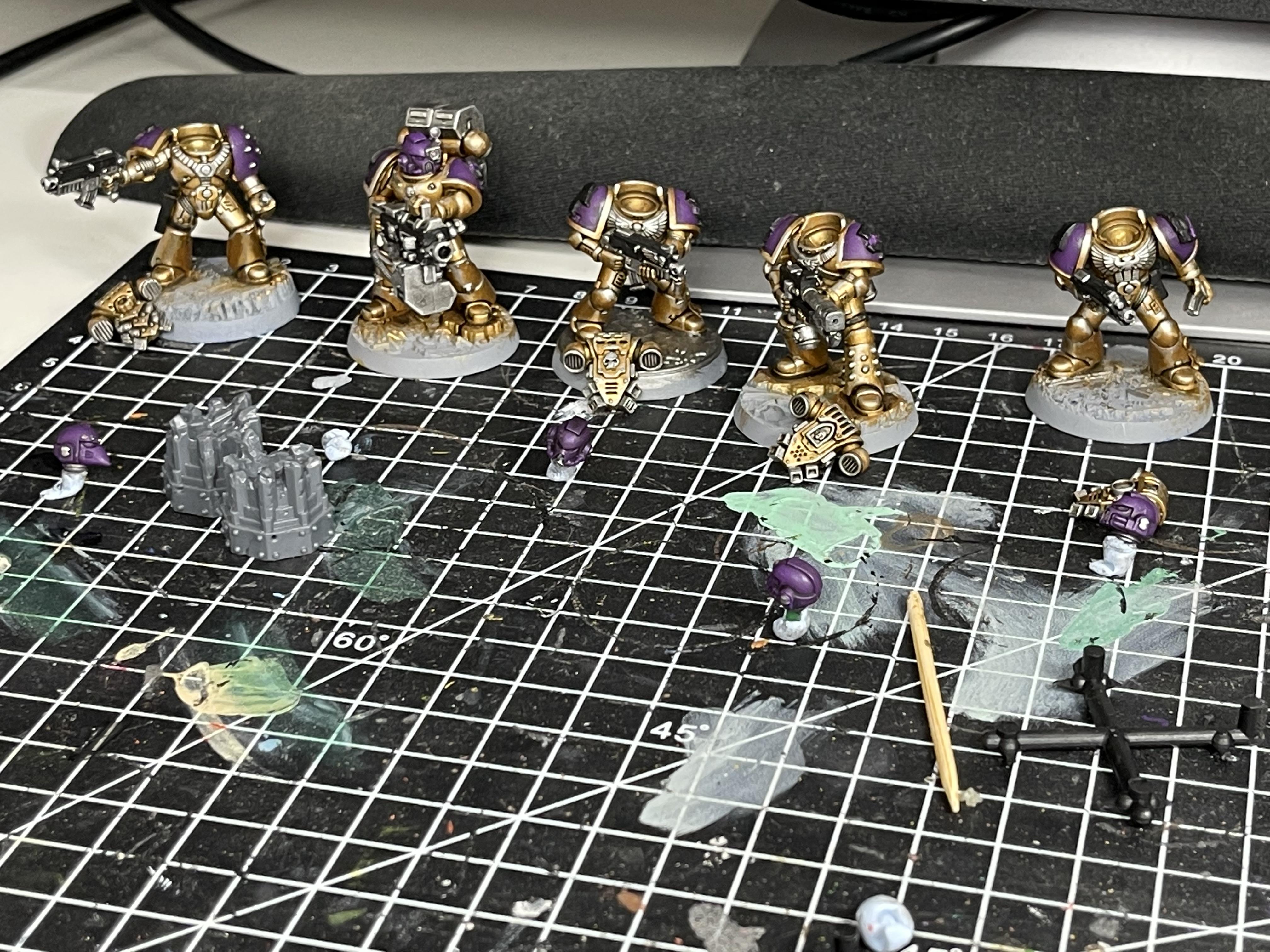 Kitbash, Space Marine Adventures, Space Marine Heroes, Space Marines, Tactical Squad, Void Panthers, Warhammer 40,000, Work In Progress
