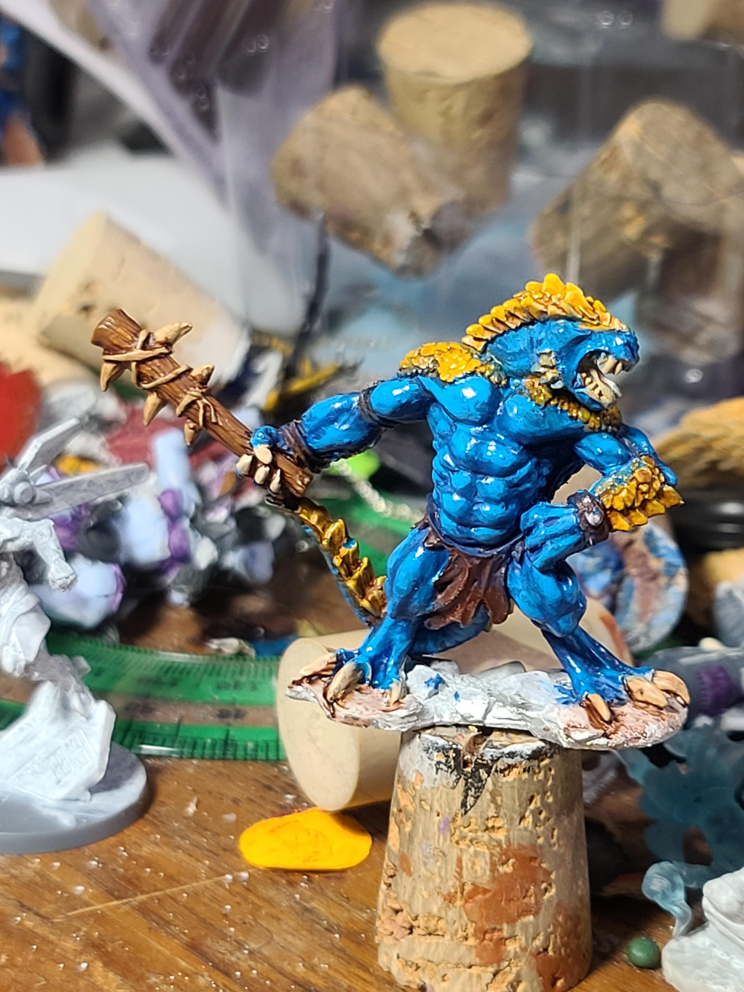 Lizardmen, Reaper Miniatures, Reptile, Work In Progress
