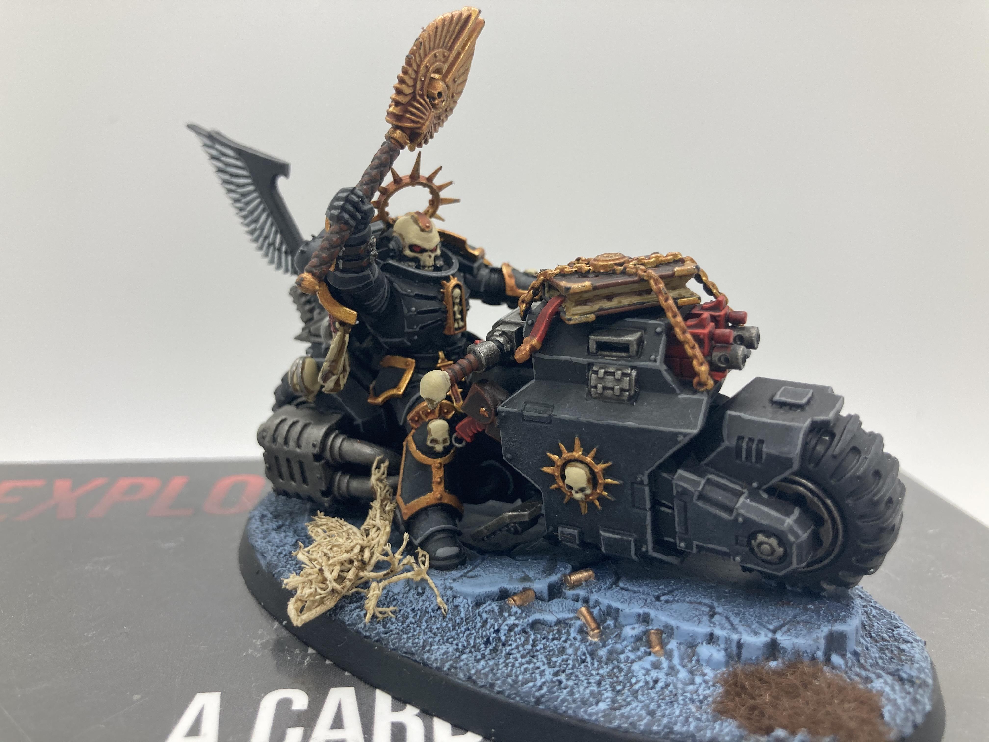 Dark Angel Primaris Chaplain on Bike