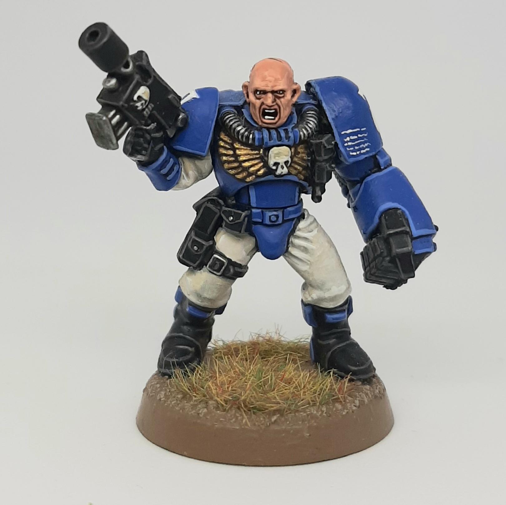 Conversion, Custom, Kitbash, Power Fist, Scouts, Sergeant, Ultramarines
