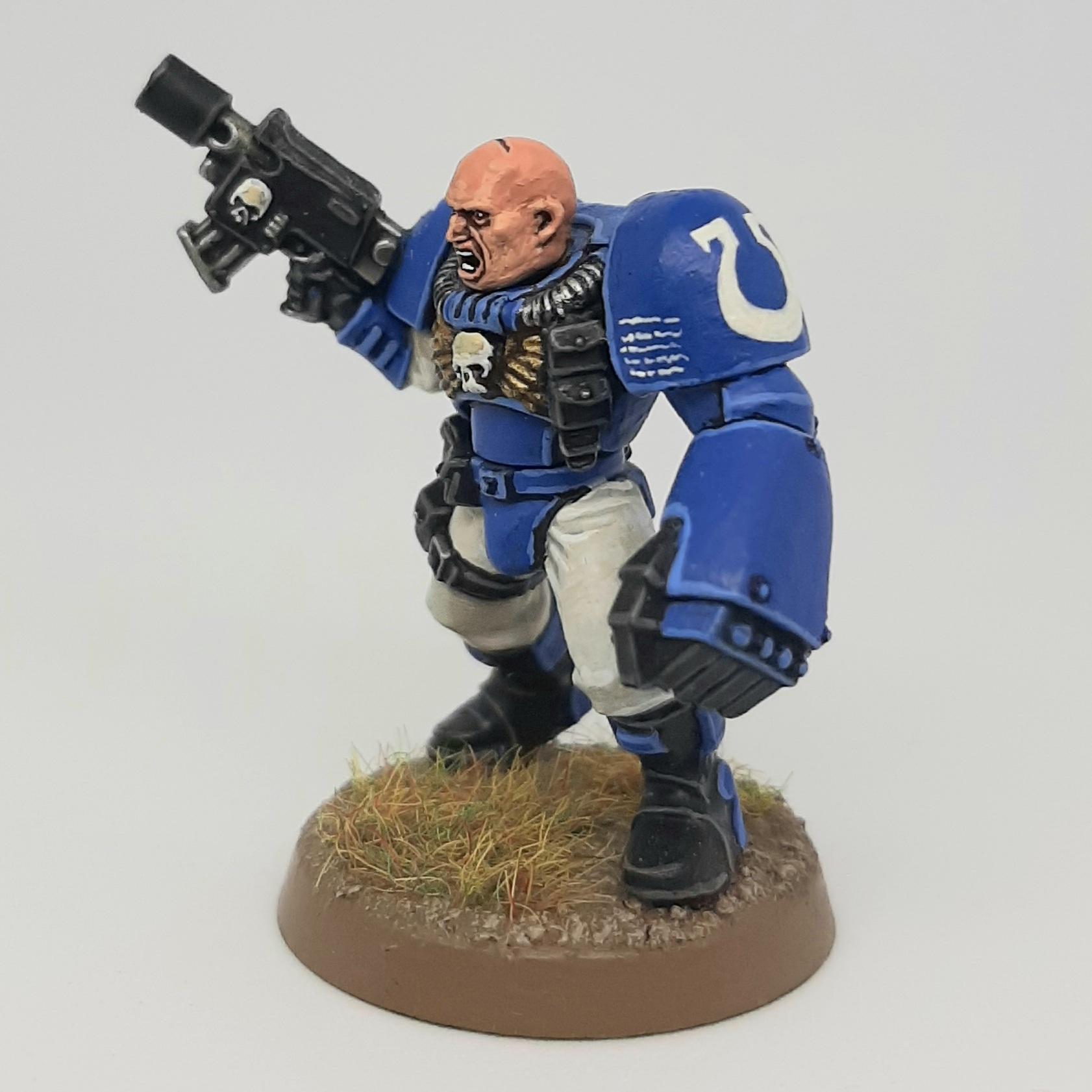 Conversion, Custom, Kitbash, Power Fist, Scouts, Sergeant, Ultramarines