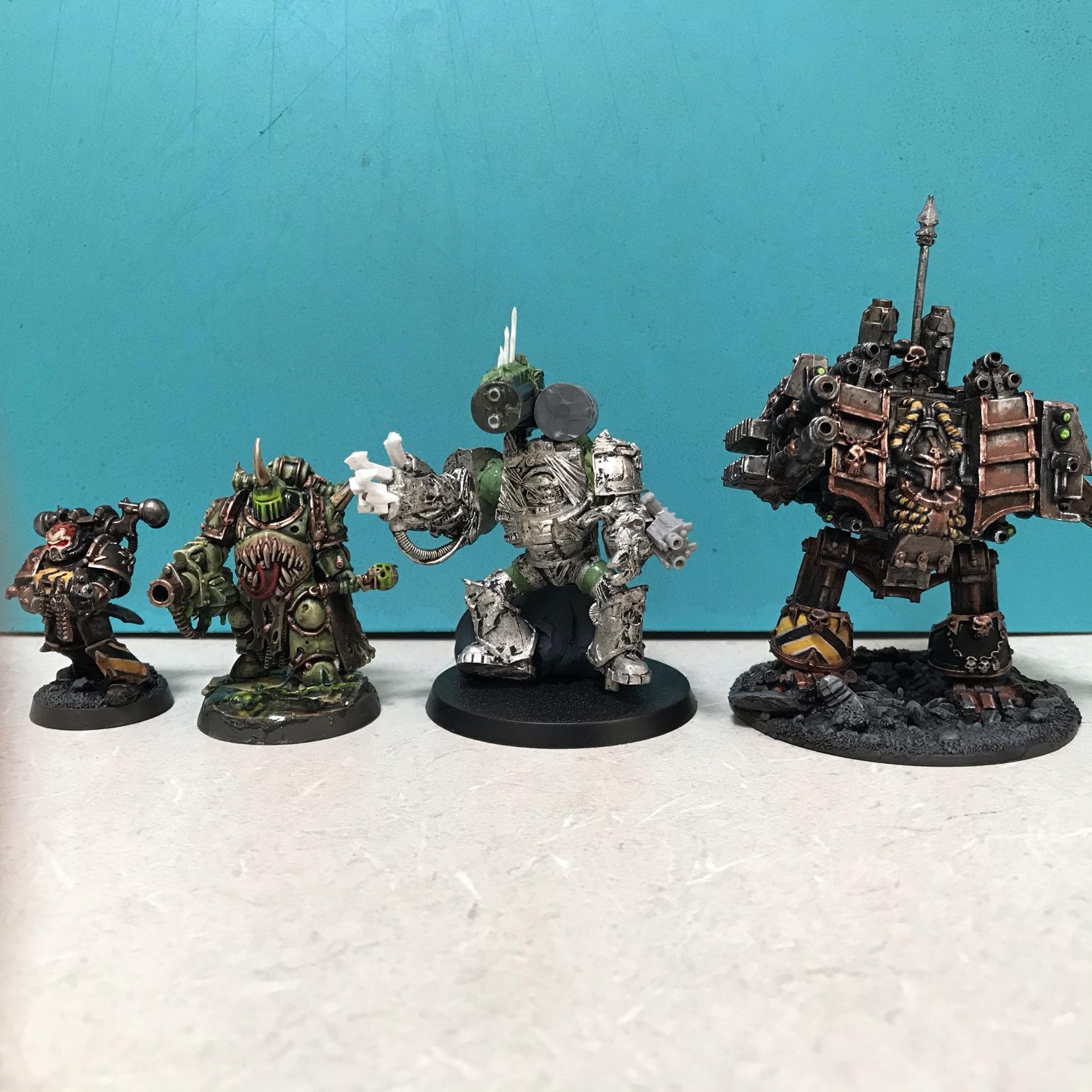Conversion, Iron Warriors, Kitbash, Metal, Metal Obliterator Size Comparison, Obliterators, Work In Progress