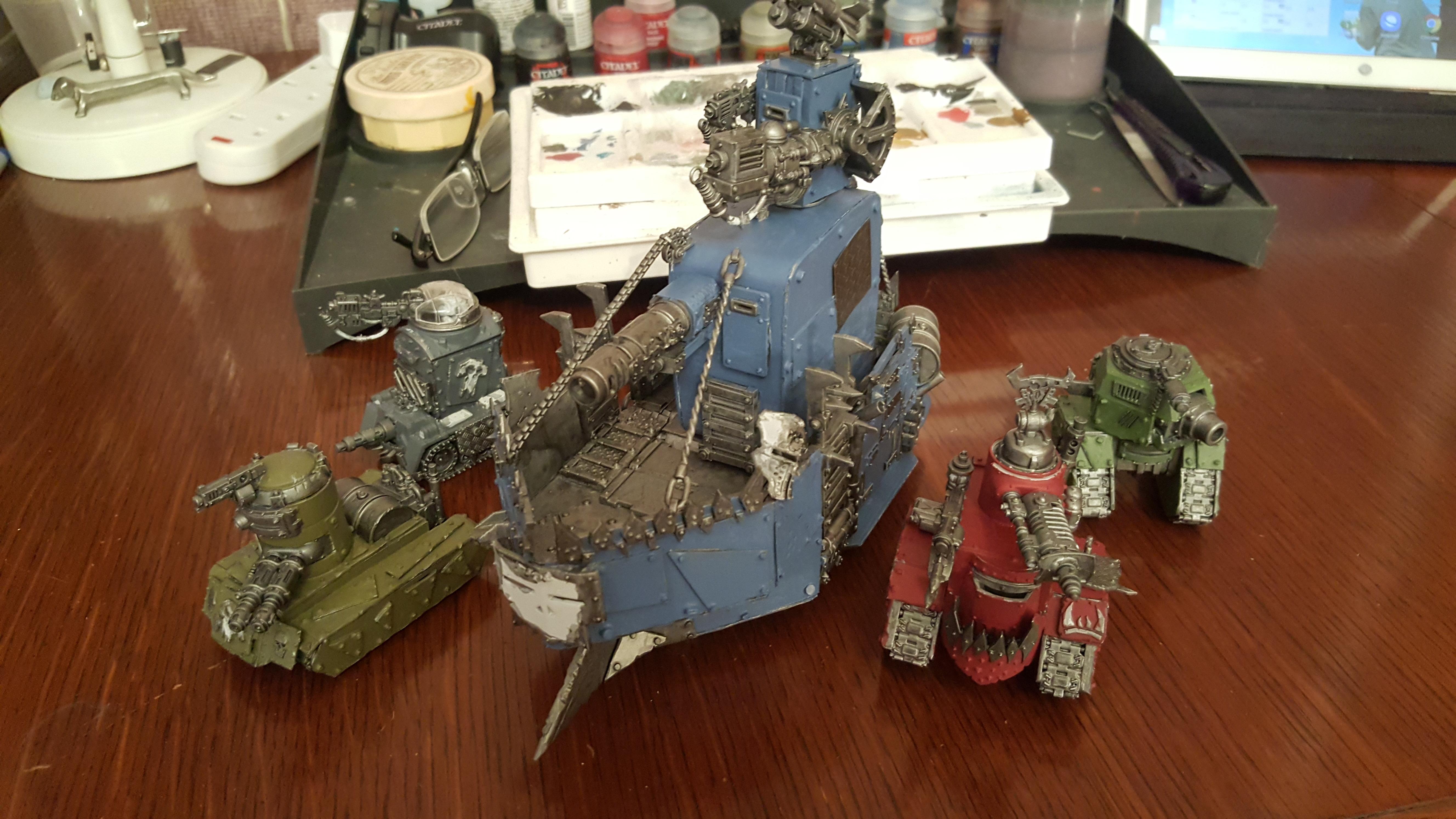 Gretchin, Grot-tank, Grots, Kitbash, Mega Tank, Mega-tank, Orks, Tank