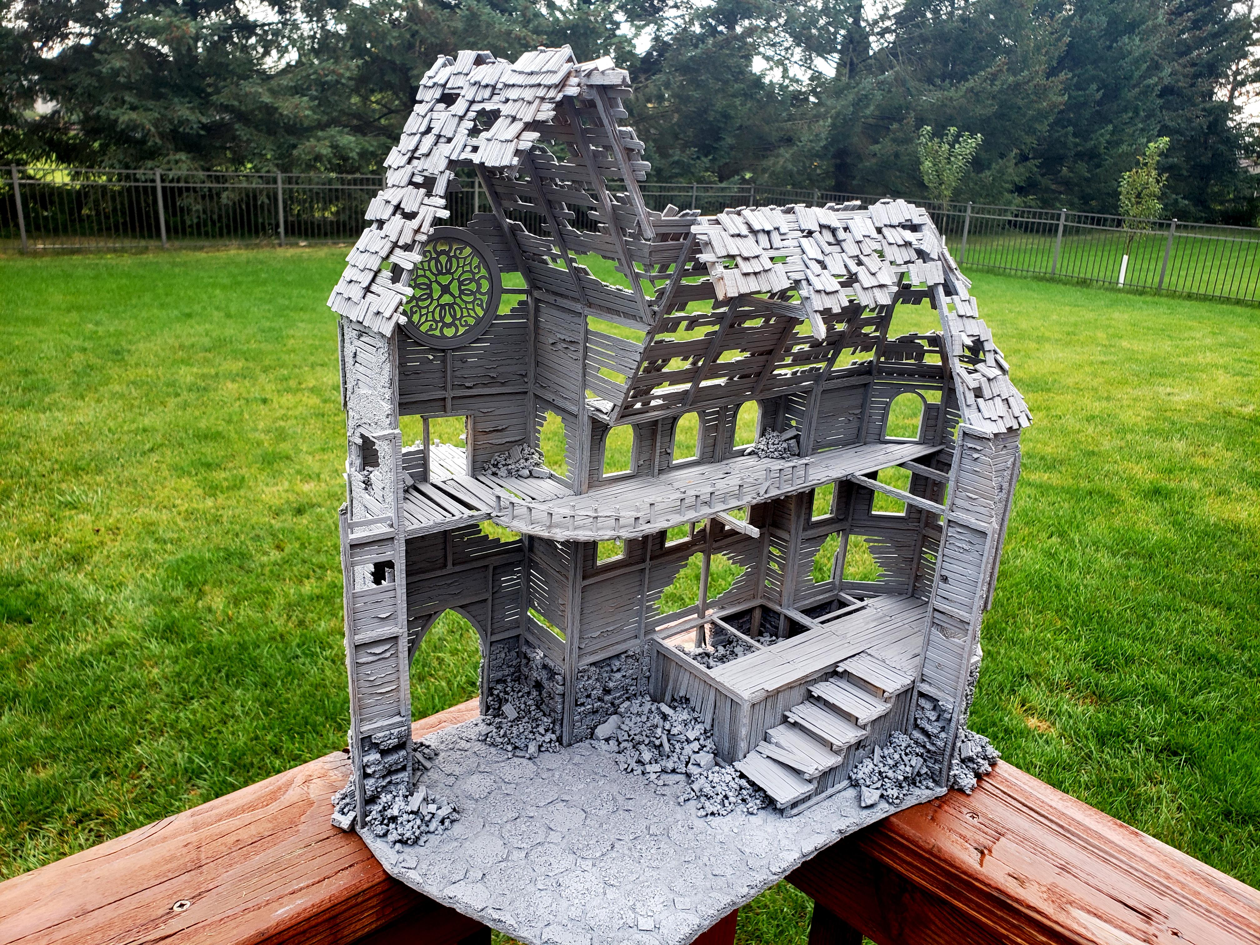 House, Ruins, Scratch Build, Wood