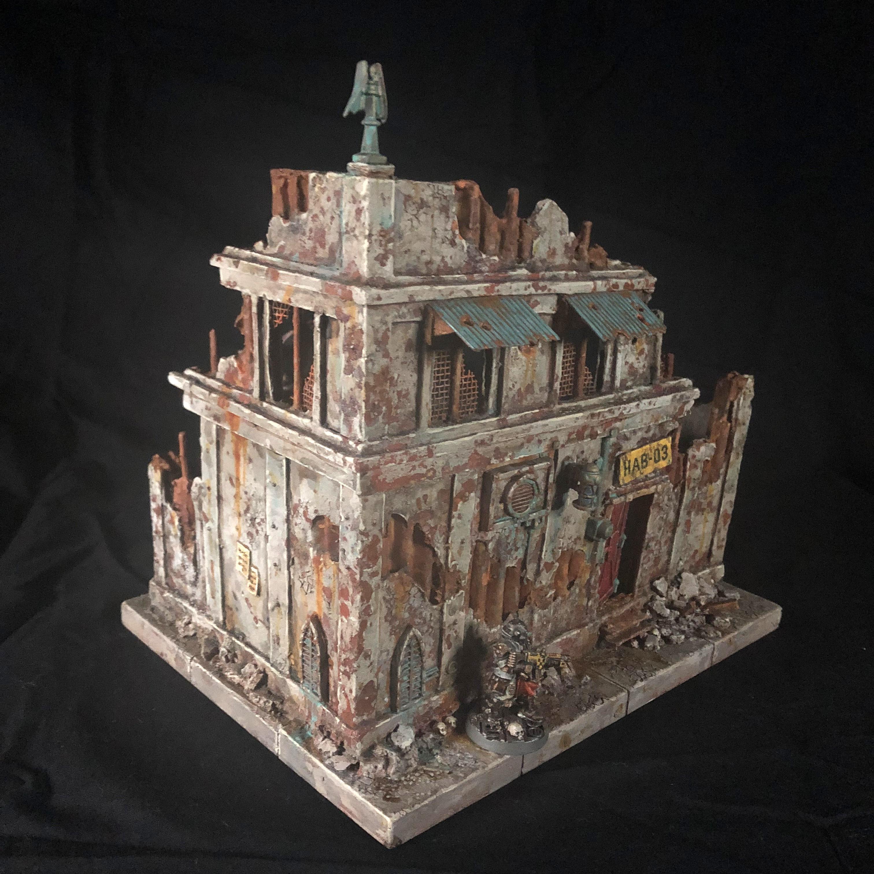 40k Terrain, Buildings, Ruin, Ruined Building, Scratch Build, Terrain