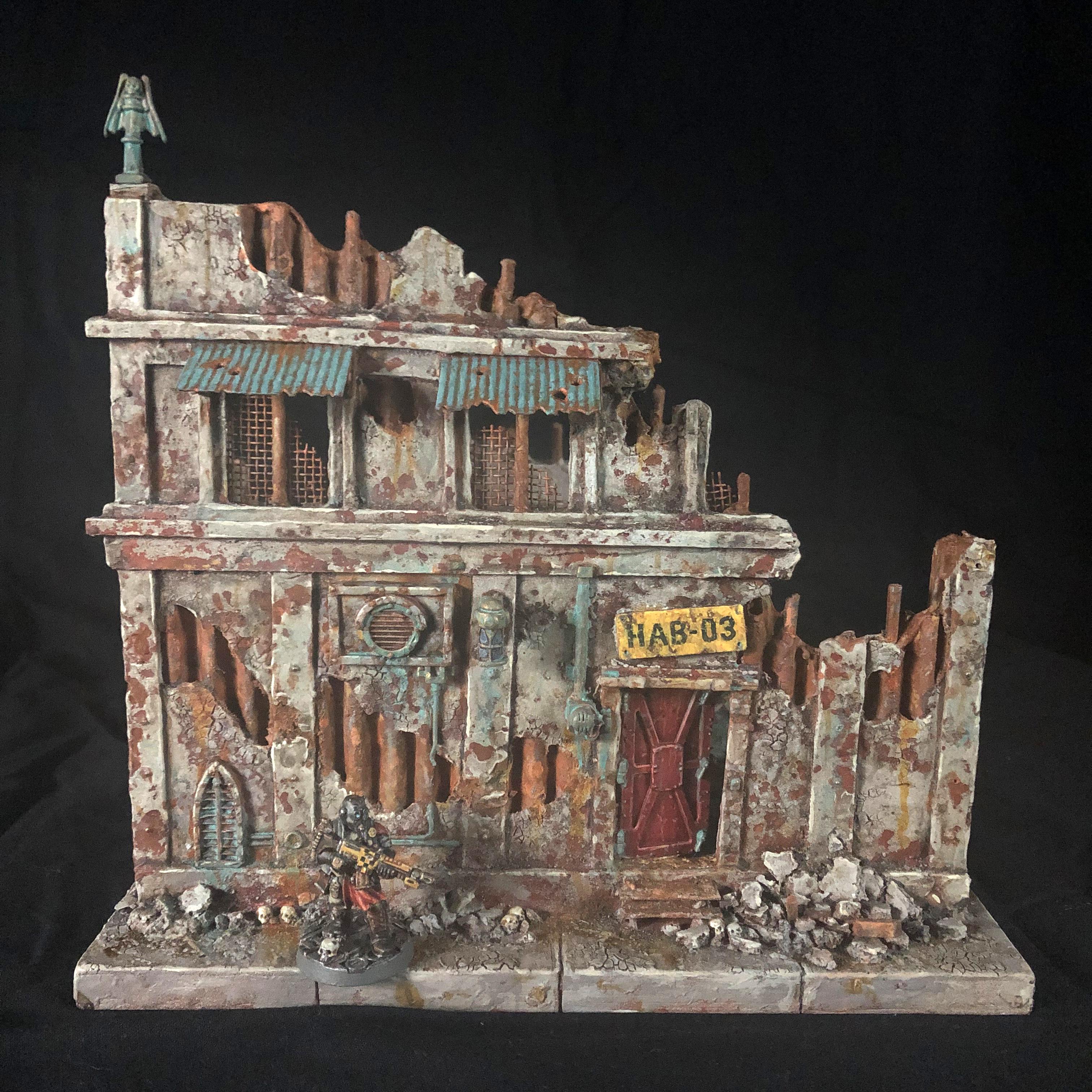 40k Terrain, Buildings, Ruin, Ruined Building, Scratch Build, Terrain