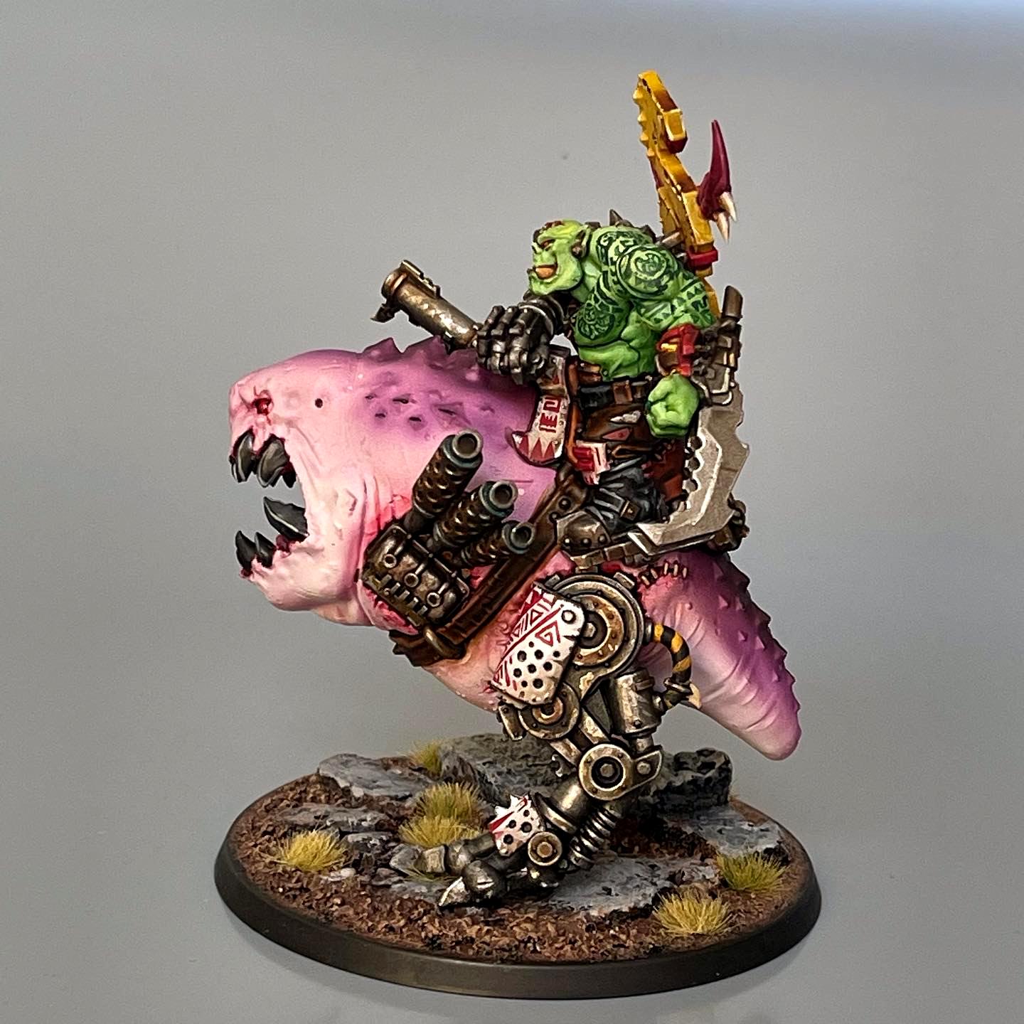 Mozrog Squigosaur Ork Orks Boss