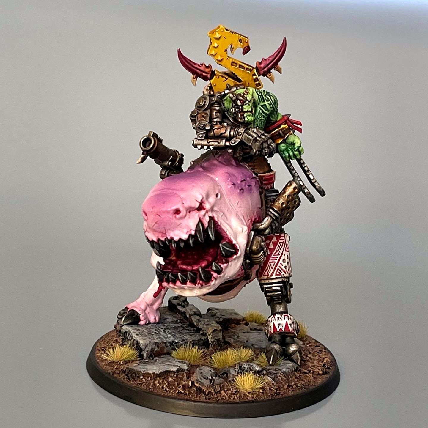 Mozrog Squigosaur Ork Orks Boss