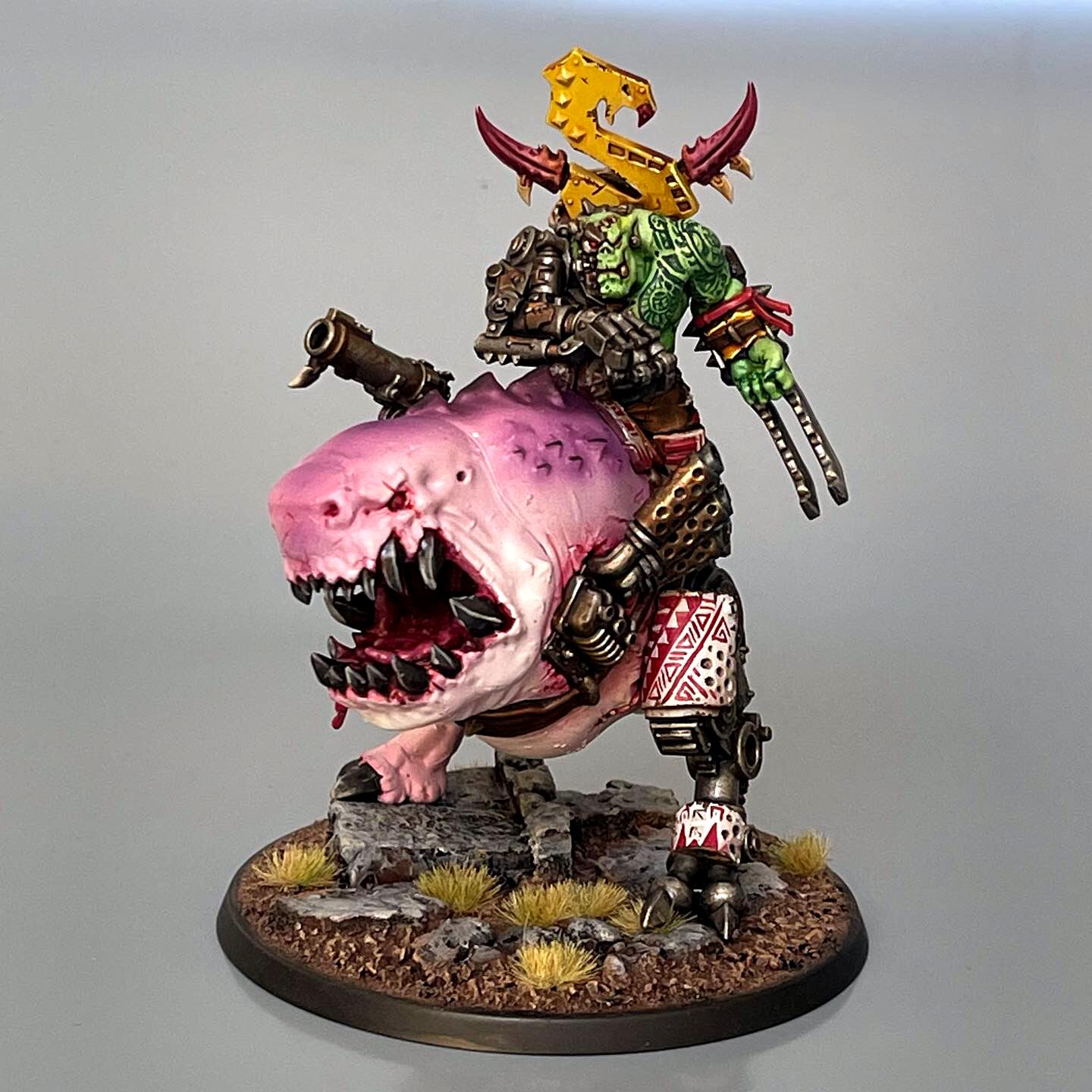 Mozrog Squigosaur Ork Orks Boss