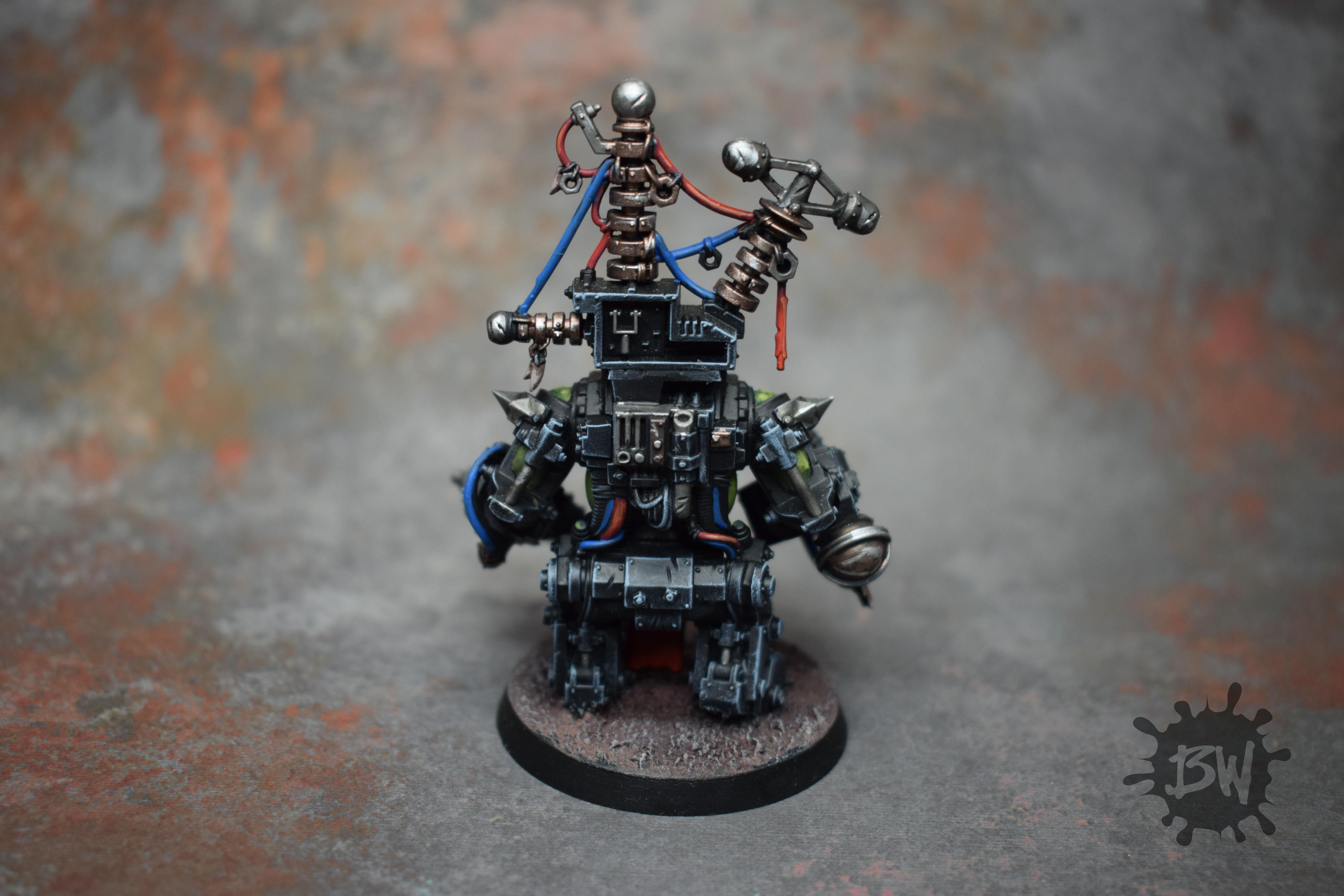 Big Mek In Mega Armour With Kustom Forcefield, Bw, Games Workshop, Orks, Warhammer 40,000, Warhammer Fantasy