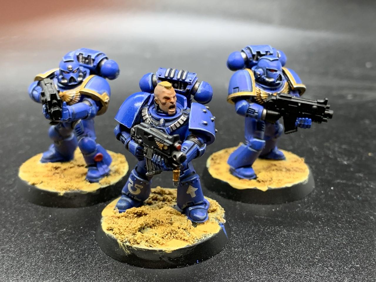 Blue, Space Marines, Tactical Squad, Ultramarines, Warhammer 40,000, Work In Progress