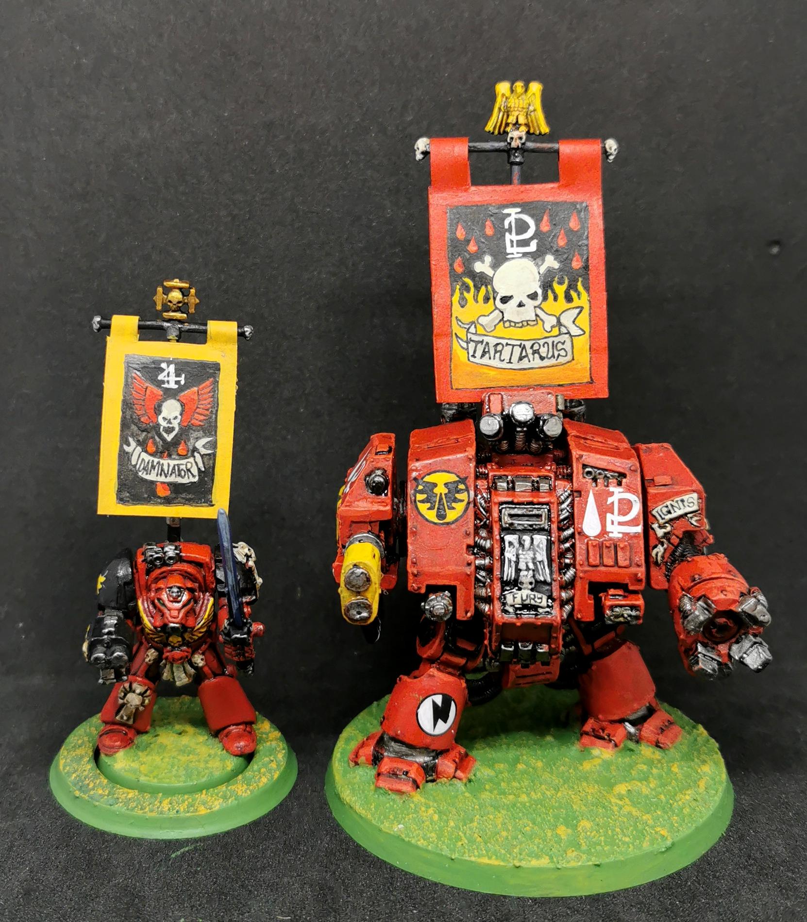 Blood Angels Dreadnought and Terminator Banner
