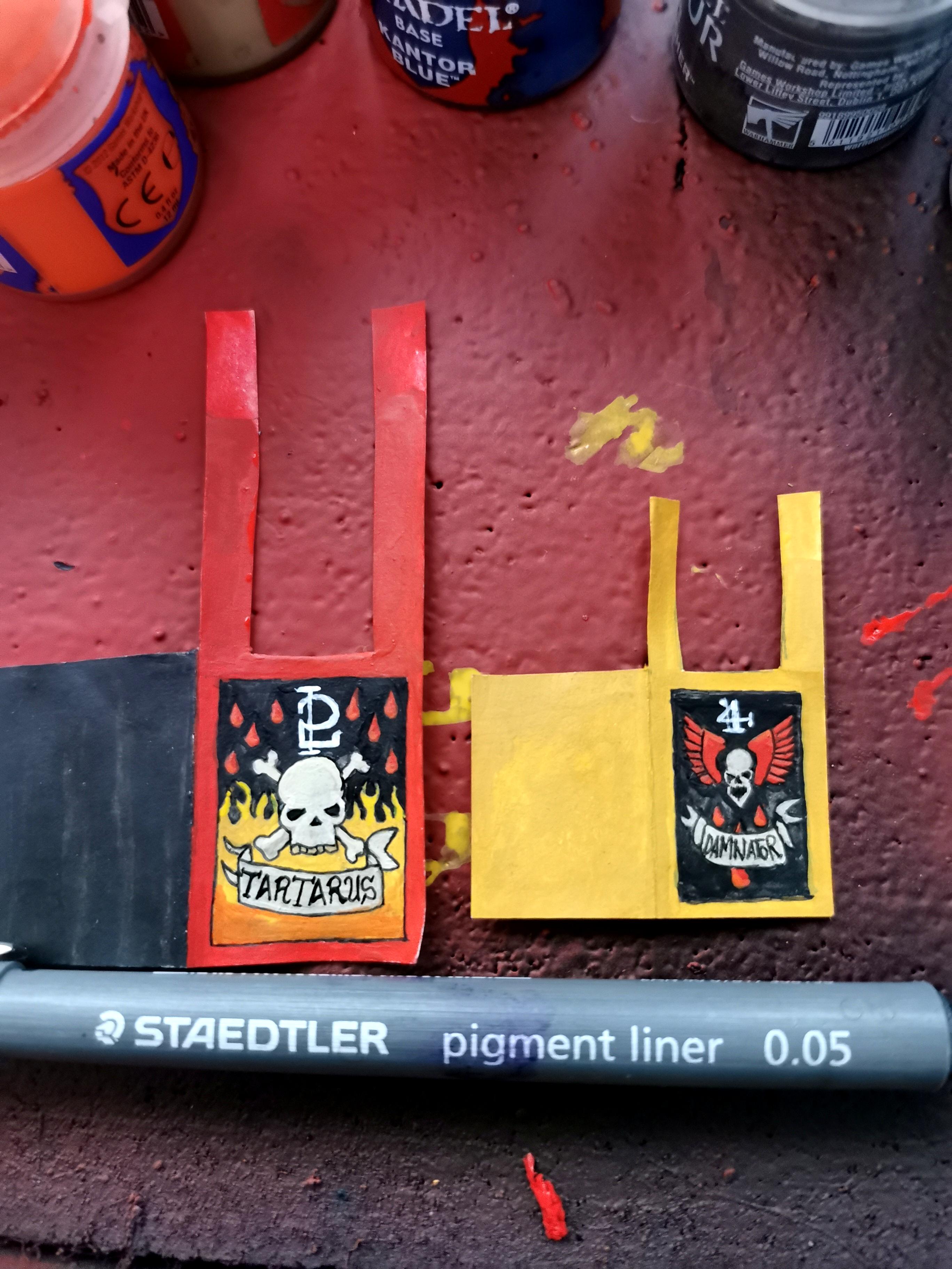 Blood Angels Dreadnought and Terminator Banner WIP 3