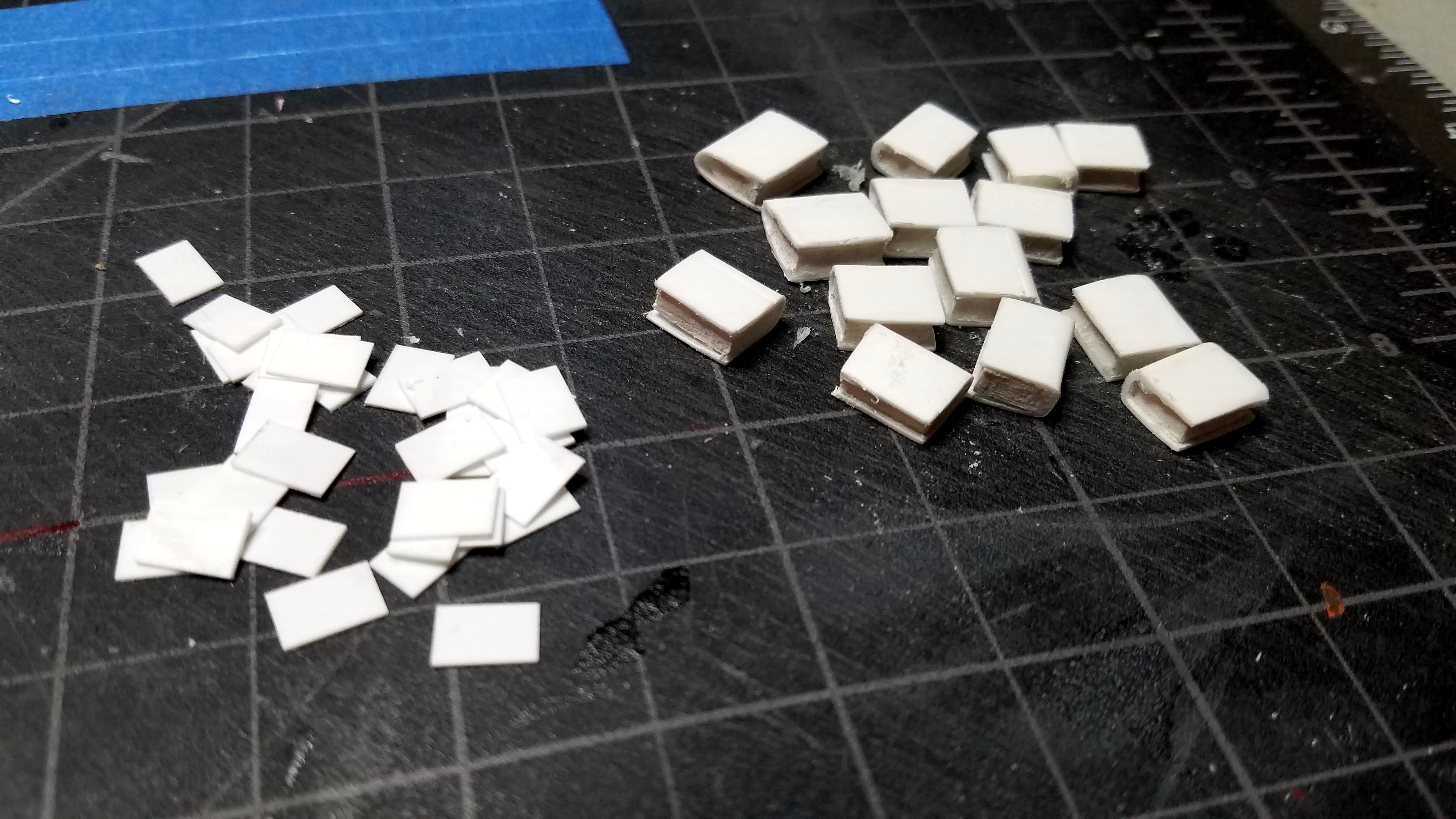 Books and pages ready for paint