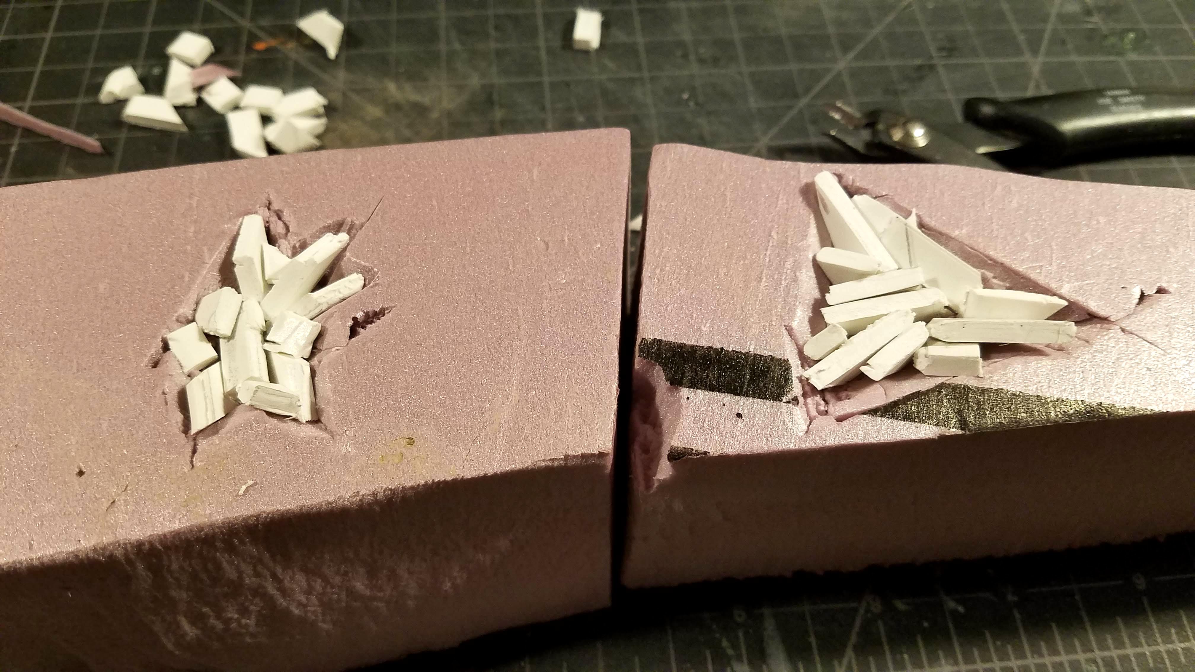 Inverted molds for piled firewood