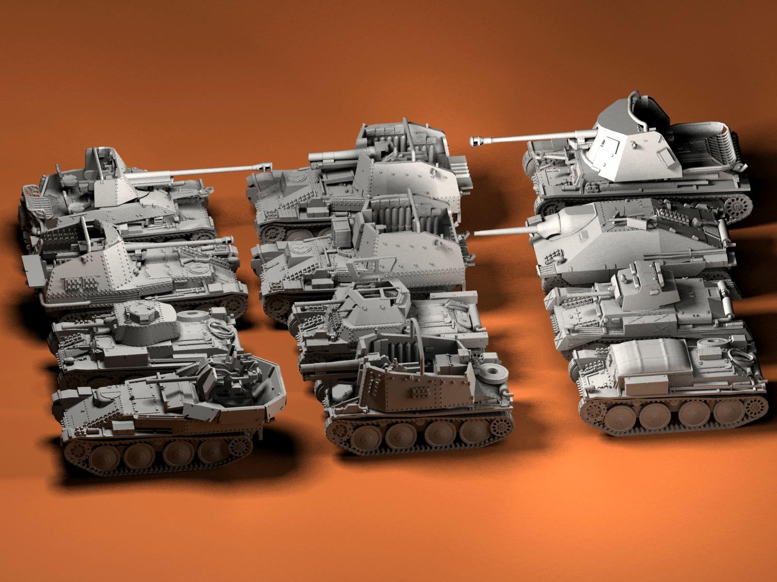 38t, Flak38, Flames Of War, Germans, Hetzer, Marder, Panzer, Panzer38, World War 2