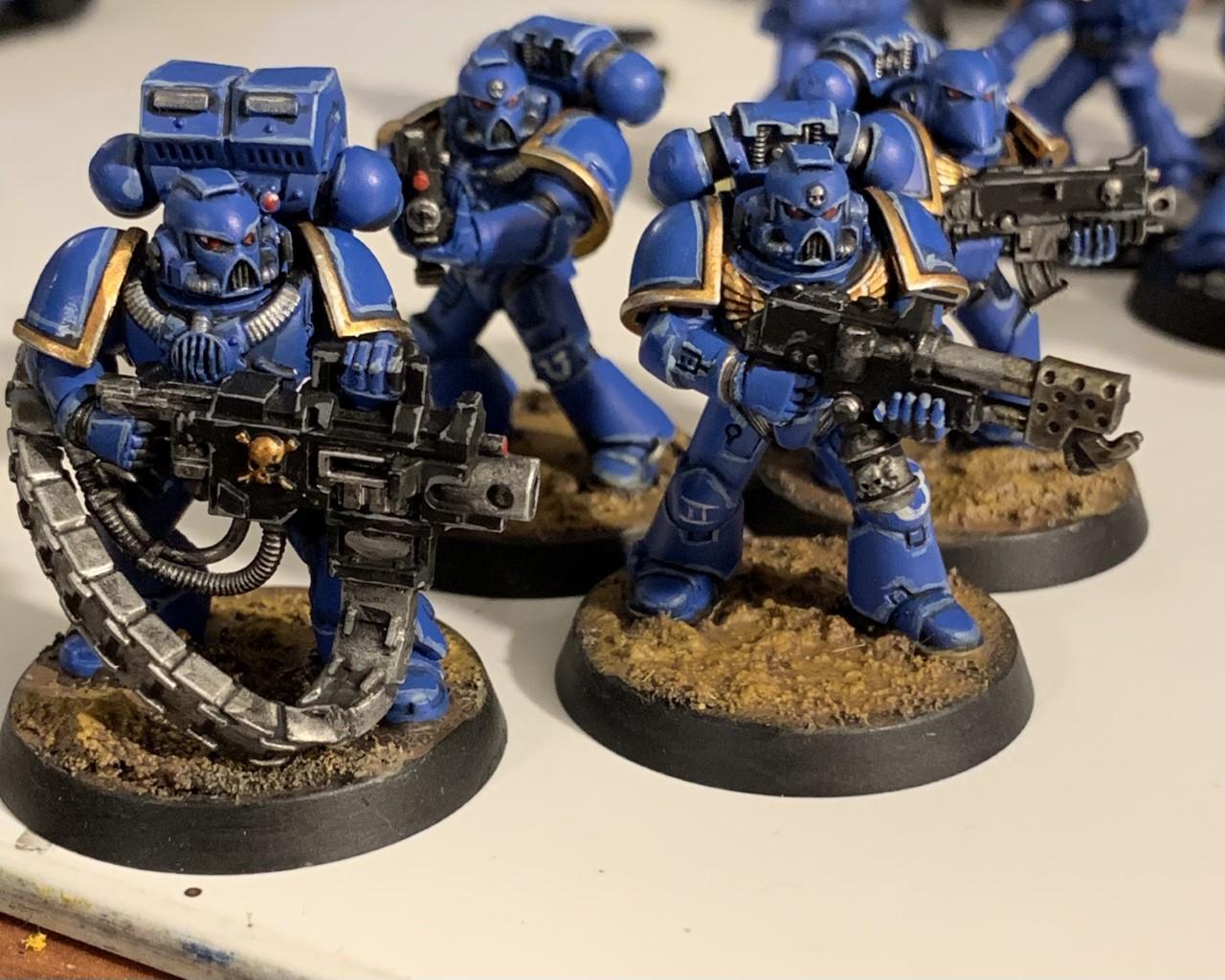 2nd Company, Blue, Power Armor, Space Marines, Ultramarines, Warhammer 40,000