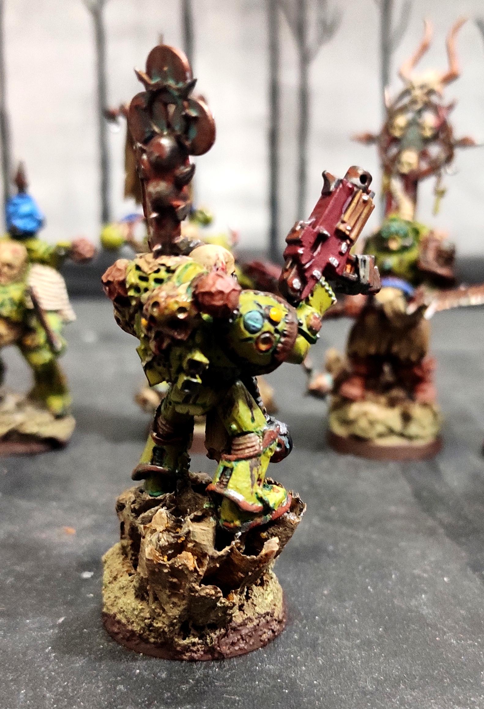Aspiring Champion, Blight, Chaos, Chaos Space Marines, Conversion, Death Guard, Decay, Disease, Finecast, Heresy, Heretic Astartes, Infantry, Nurgle, Pestilence, Plague, Plague Marines, Regiment, Rot, Rust, Sculpting, Traitor Legions, Warhammer 40,000