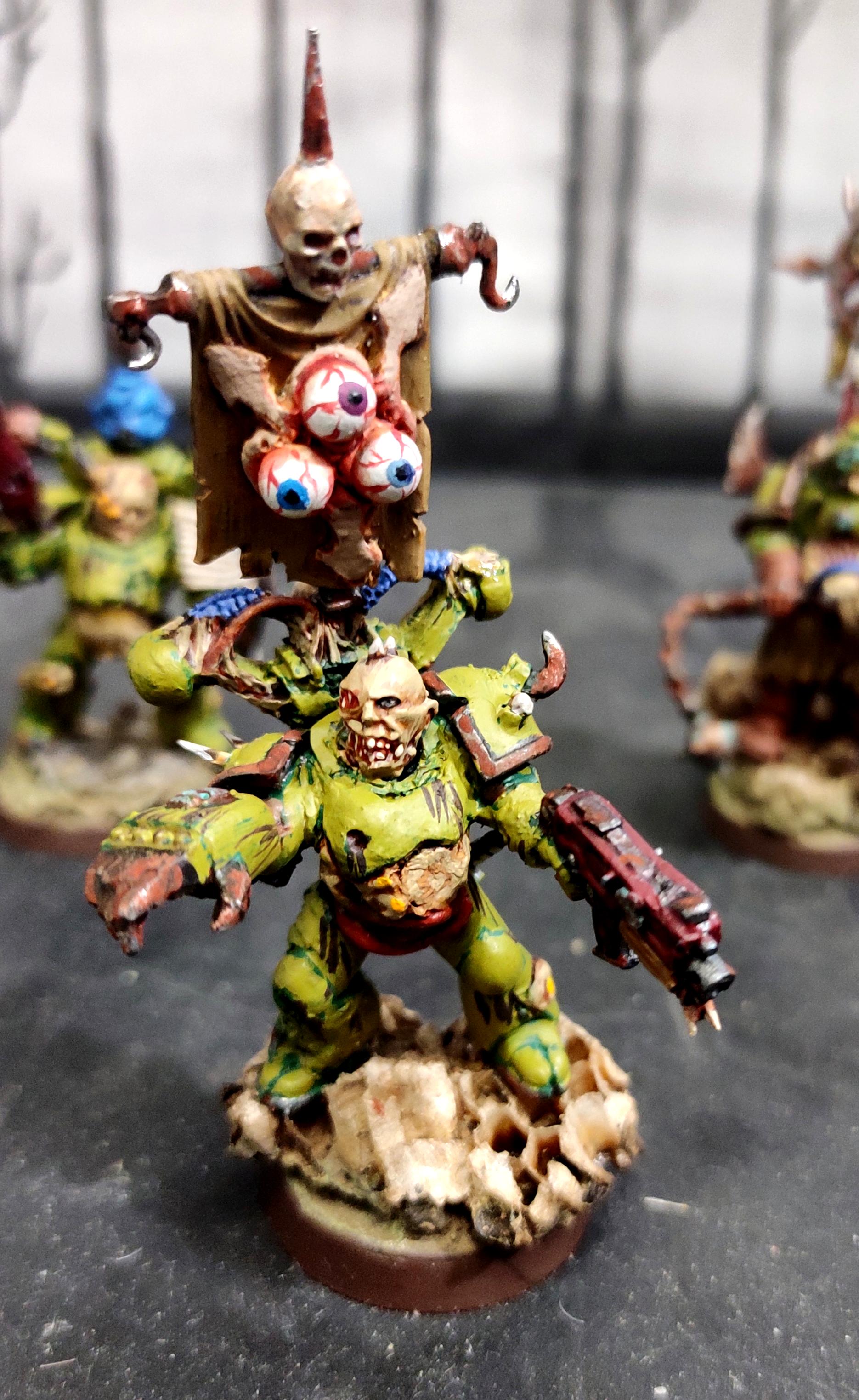 Blight, Chaos, Chaos Space Marines, Conversion, Death Guard, Decay, Disease, Finecast, Heresy, Heretic Astartes, Infantry, Nurgle, Pestilence, Plague, Plague Marines, Power Fist, Regiment, Rot, Rust, Sculpting, Standart Bearer, Traitor Legions, Warhammer 40,000