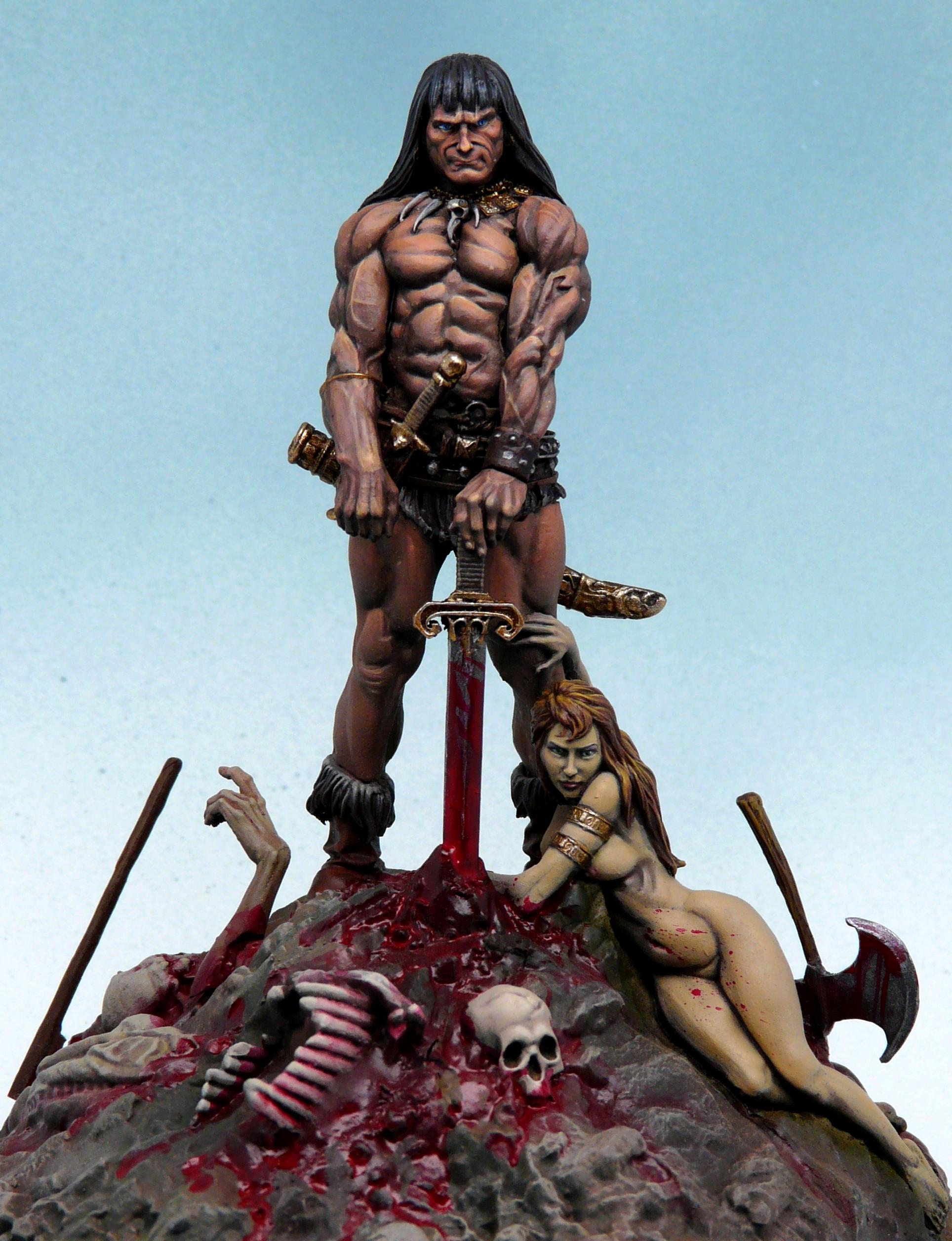 Barbarian, Cimmerian, Conan, Diorama, Heroic Fantasy, Sword And Sorcery