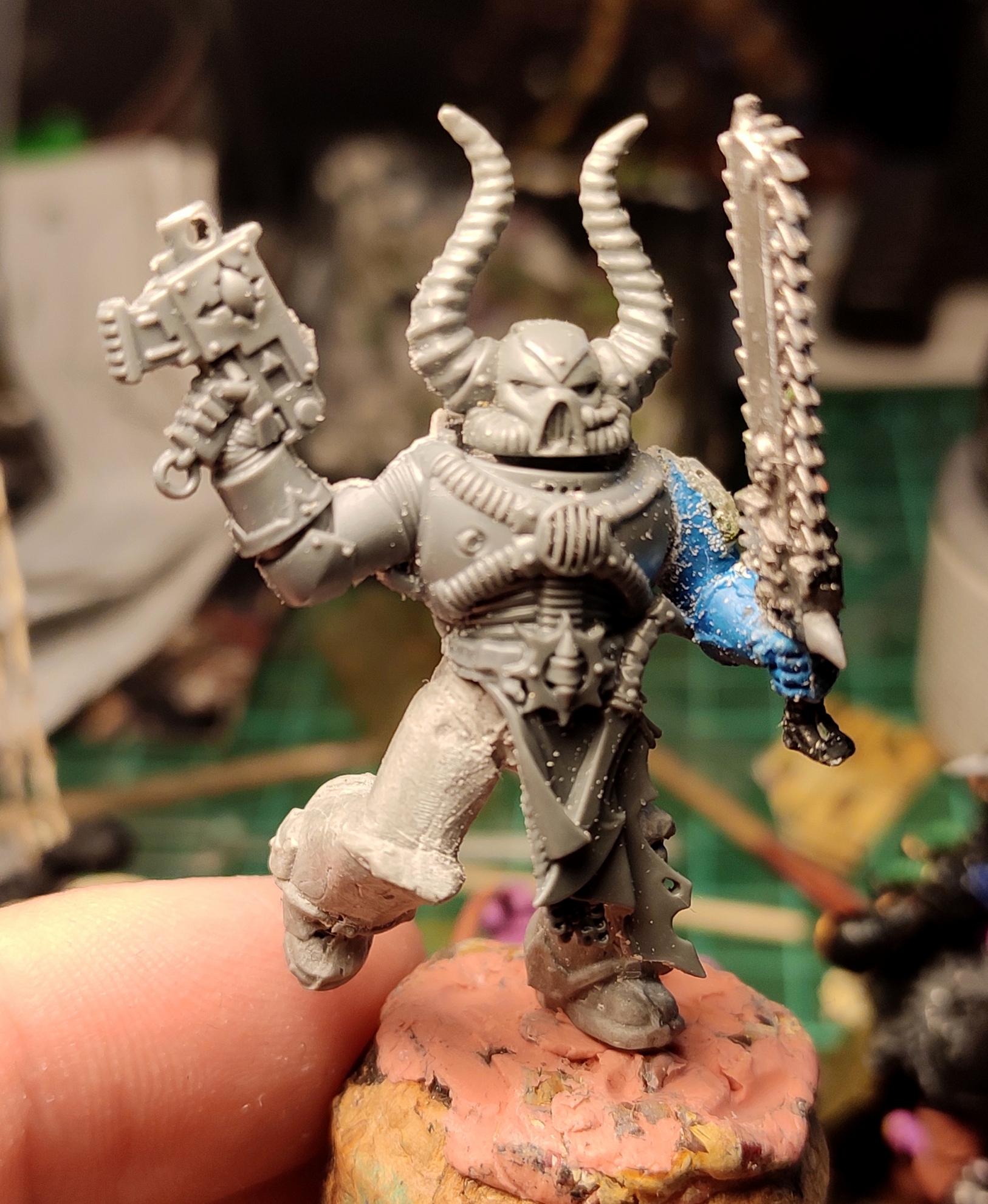 Casting, Chain Sword, Chaos, Chaos Space Marines, Conversion, Heresy, Heretic Astartes, Infantry, Kitbash, Putty, Shadowspear, Traitor Legions, Warhammer 40,000, Work In Progress