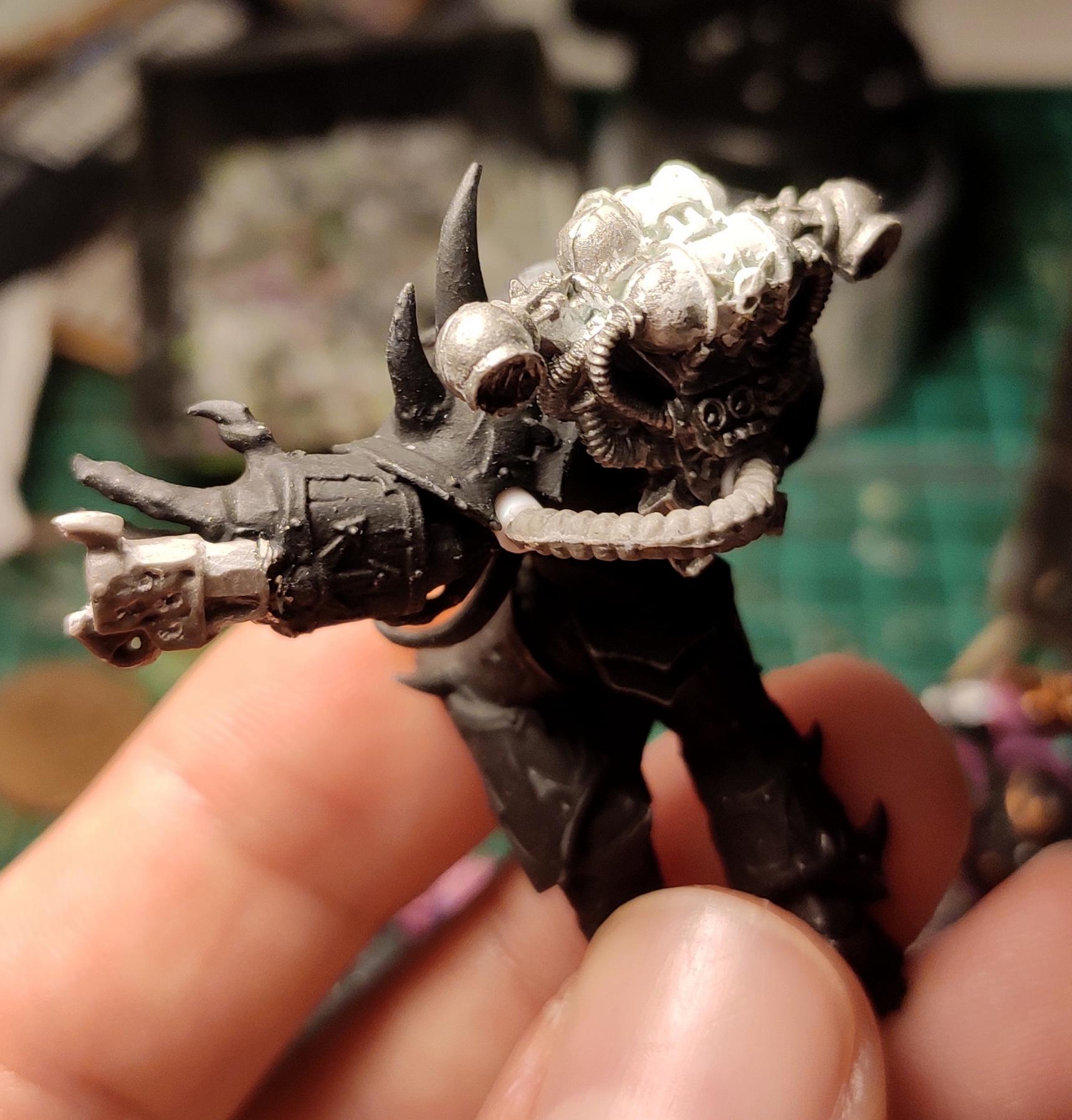 Chaos, Chaos Space Marines, Conversion, Flamer, Heresy, Heretic Astartes, Infantry, Kitbash, Possessed, Putty, Shadowspear, Traitor Legions, Warhammer 40,000, Work In Progress