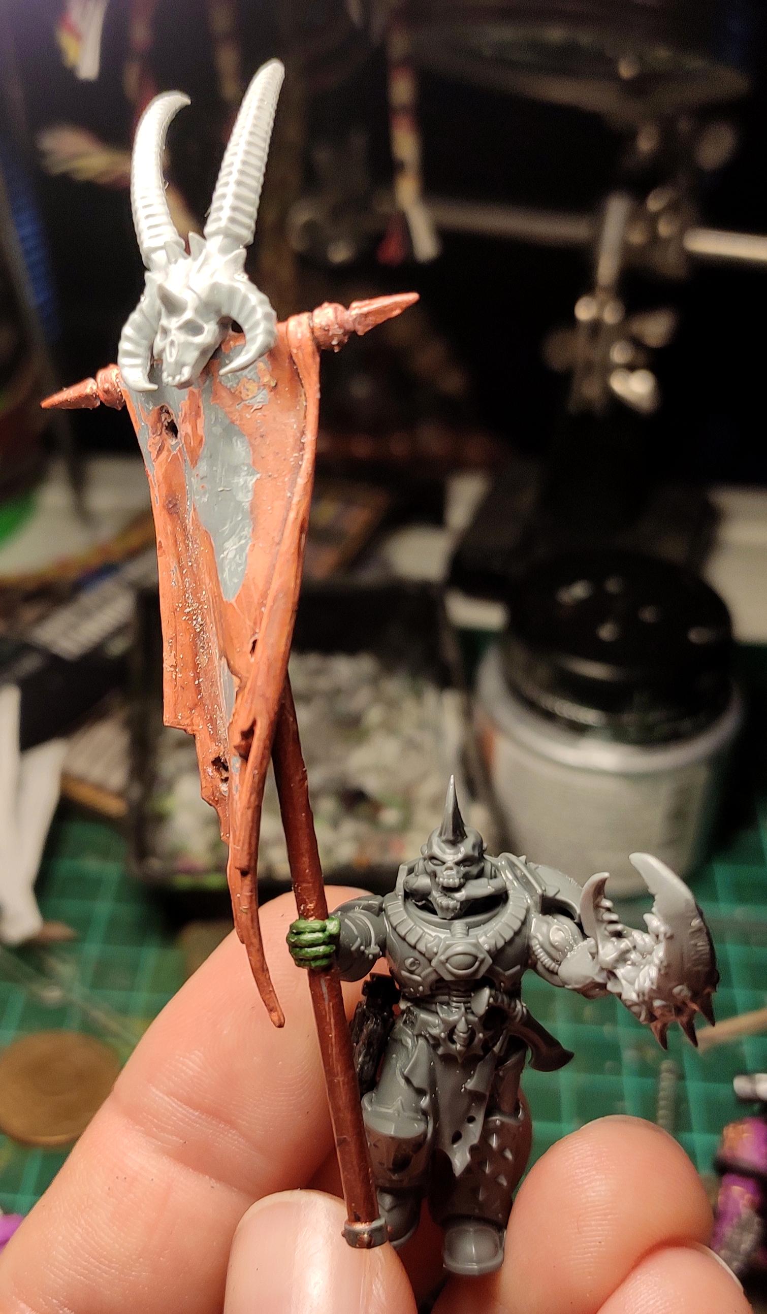 Banner, Chaos, Chaos Space Marines, Claw, Conversion, Heresy, Heretic Astartes, Infantry, Kitbash, Possessed, Shadowspear, Traitor Legions, Warhammer 40,000, Work In Progress