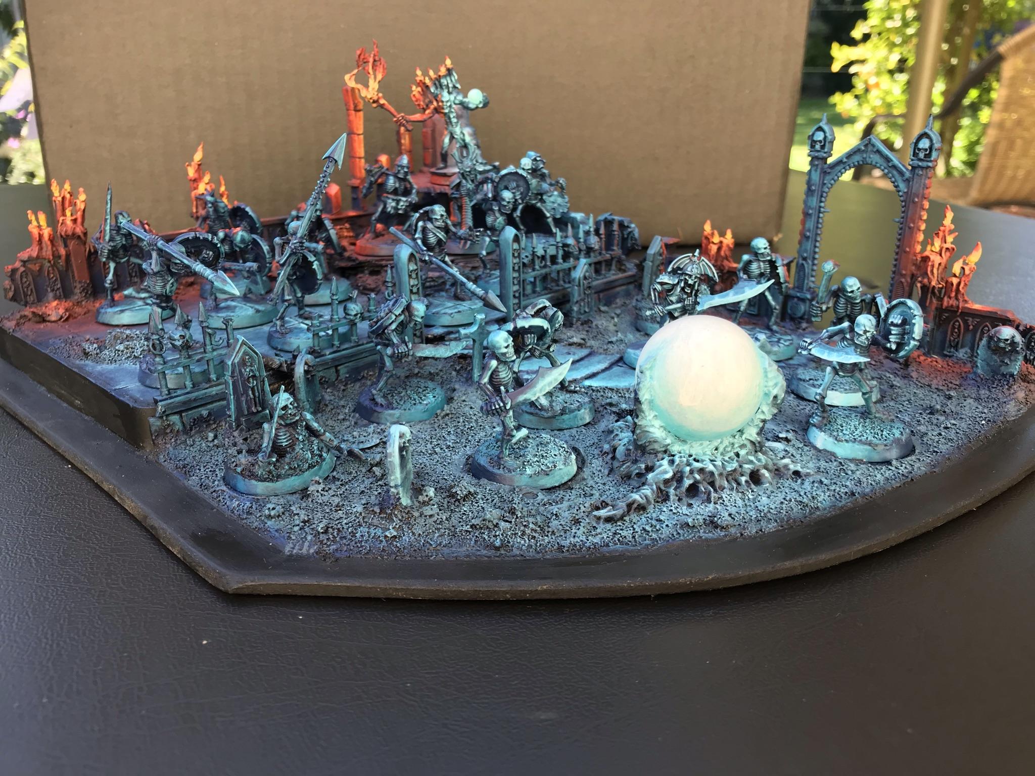 Chaosdiscordcomp, Diorama, Object Source Lighting, Skeletons, Spooky, Wfb