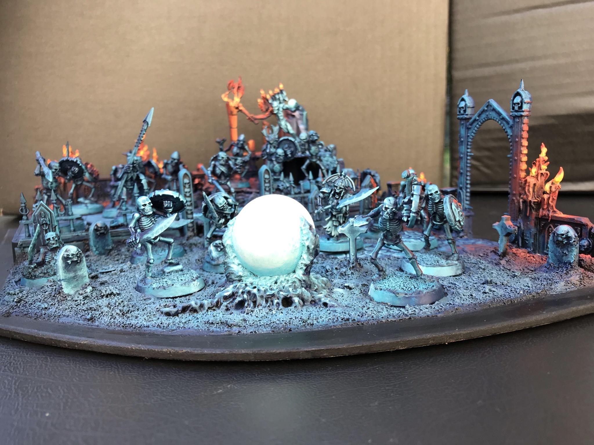 Chaosdiscordcomp, Diorama, Object Source Lighting, Skeletons, Spooky, Wfb