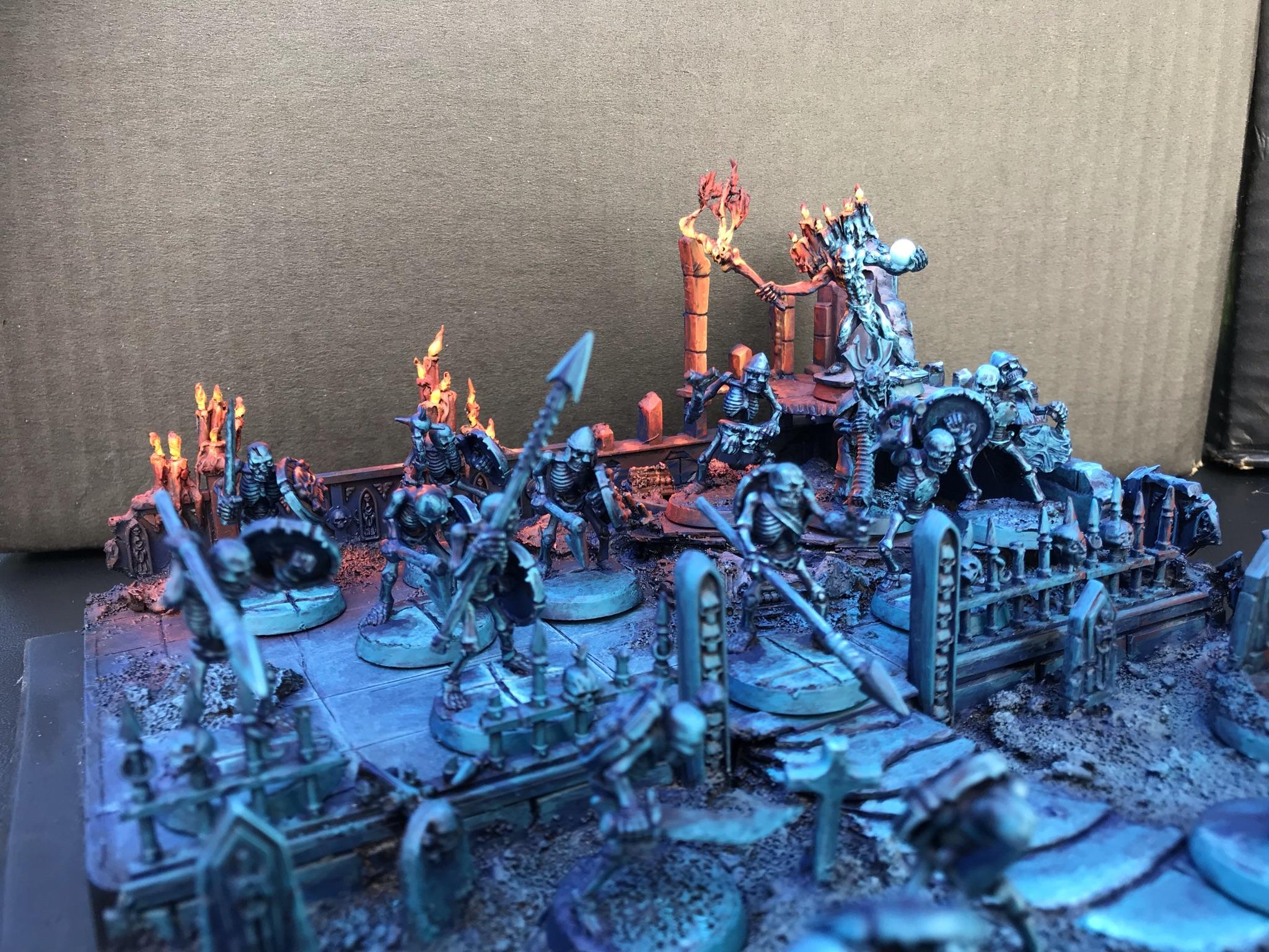 Chaosdiscordcomp, Diorama, Object Source Lighting, Skeletons, Spooky, Wfb