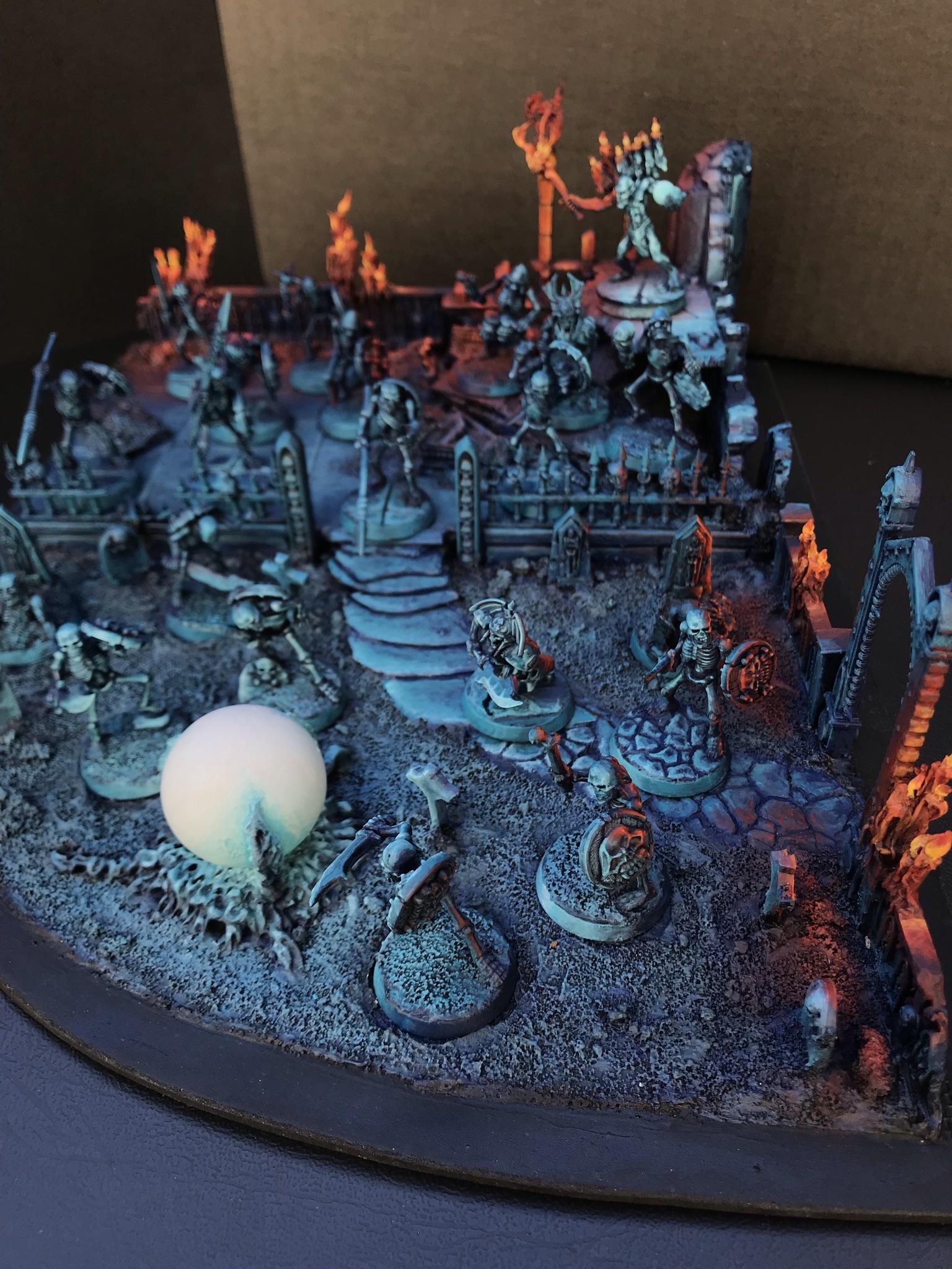 Chaosdiscordcomp, Diorama, Object Source Lighting, Skeletons, Spooky, Wfb