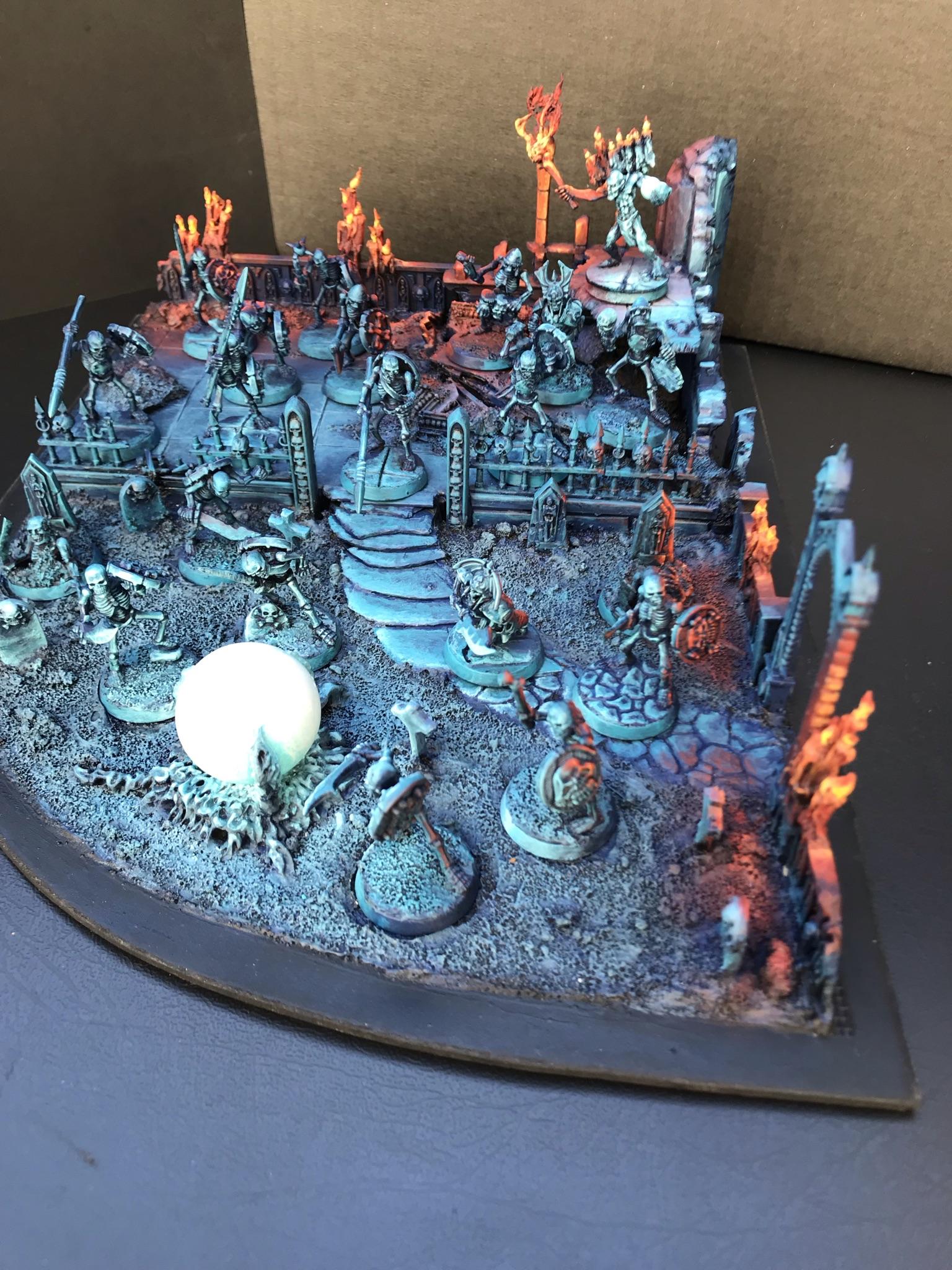 Chaosdiscordcomp, Diorama, Object Source Lighting, Skeletons, Spooky, Wfb