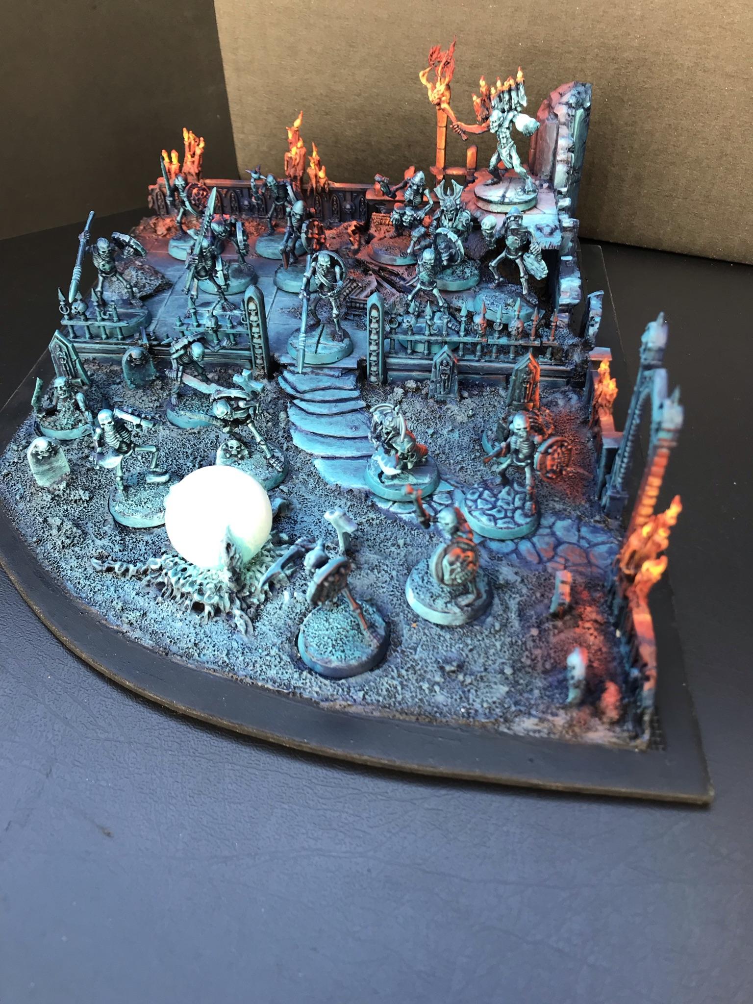 Chaosdiscordcomp, Diorama, Object Source Lighting, Skeletons, Spooky, Wfb