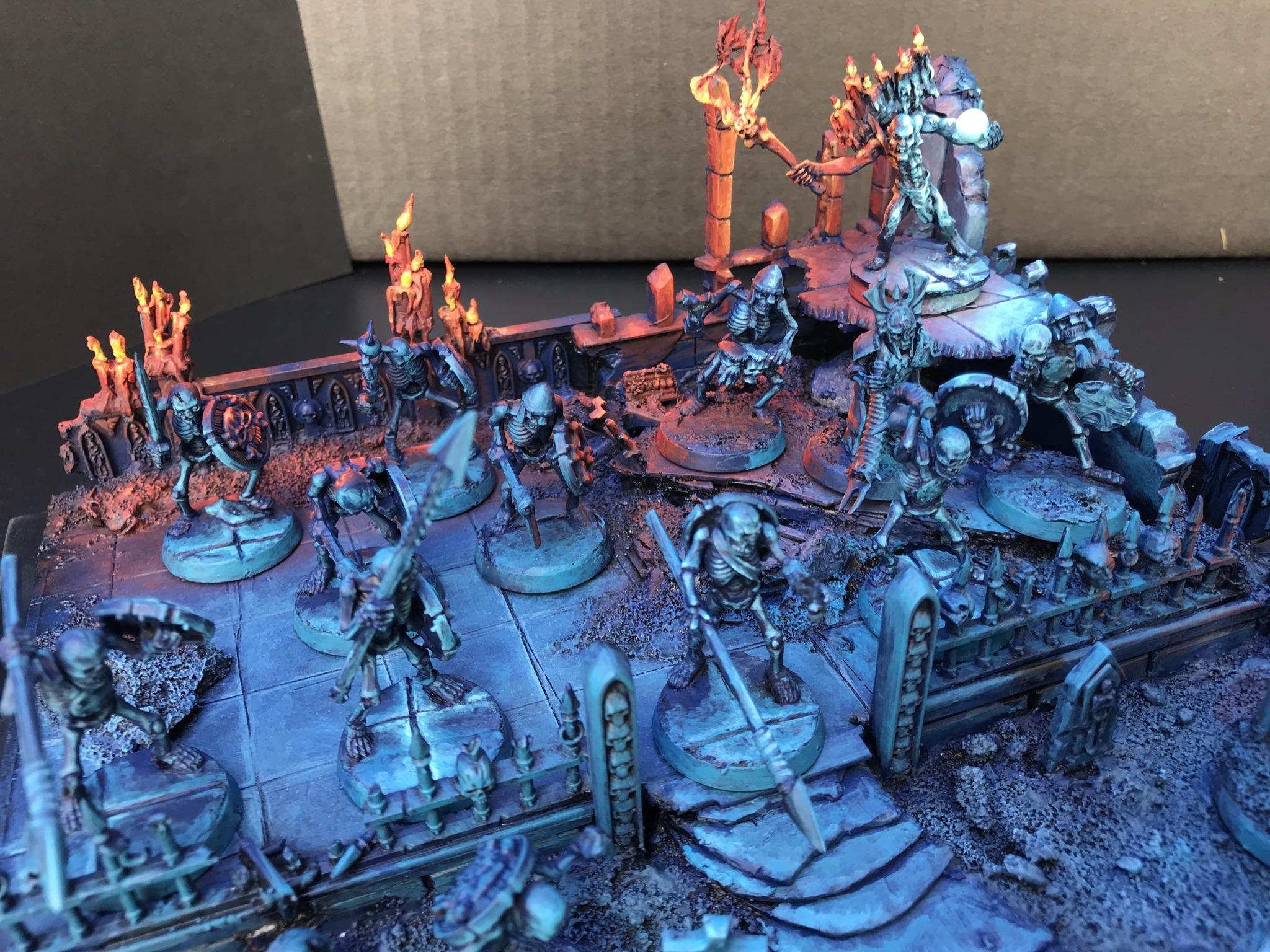 Chaosdiscordcomp, Diorama, Object Source Lighting, Skeletons, Spooky, Wfb