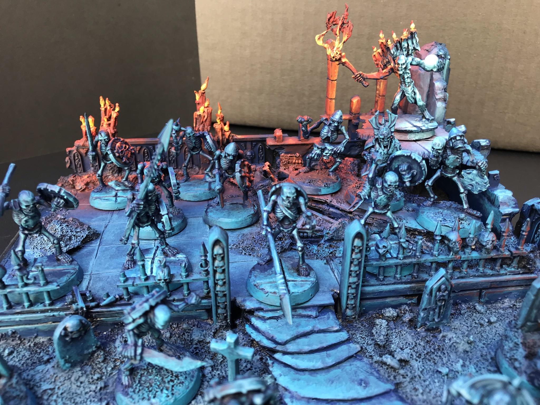 Chaosdiscordcomp, Diorama, Object Source Lighting, Skeletons, Spooky, Wfb